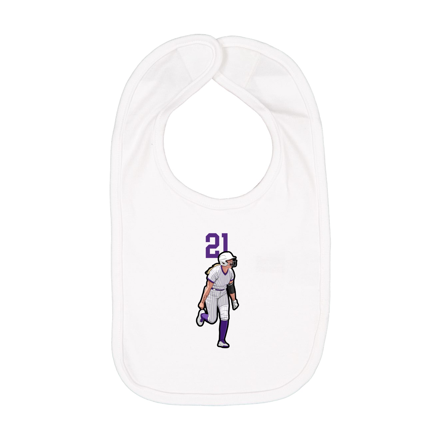 Infant Bib — Number Top in White