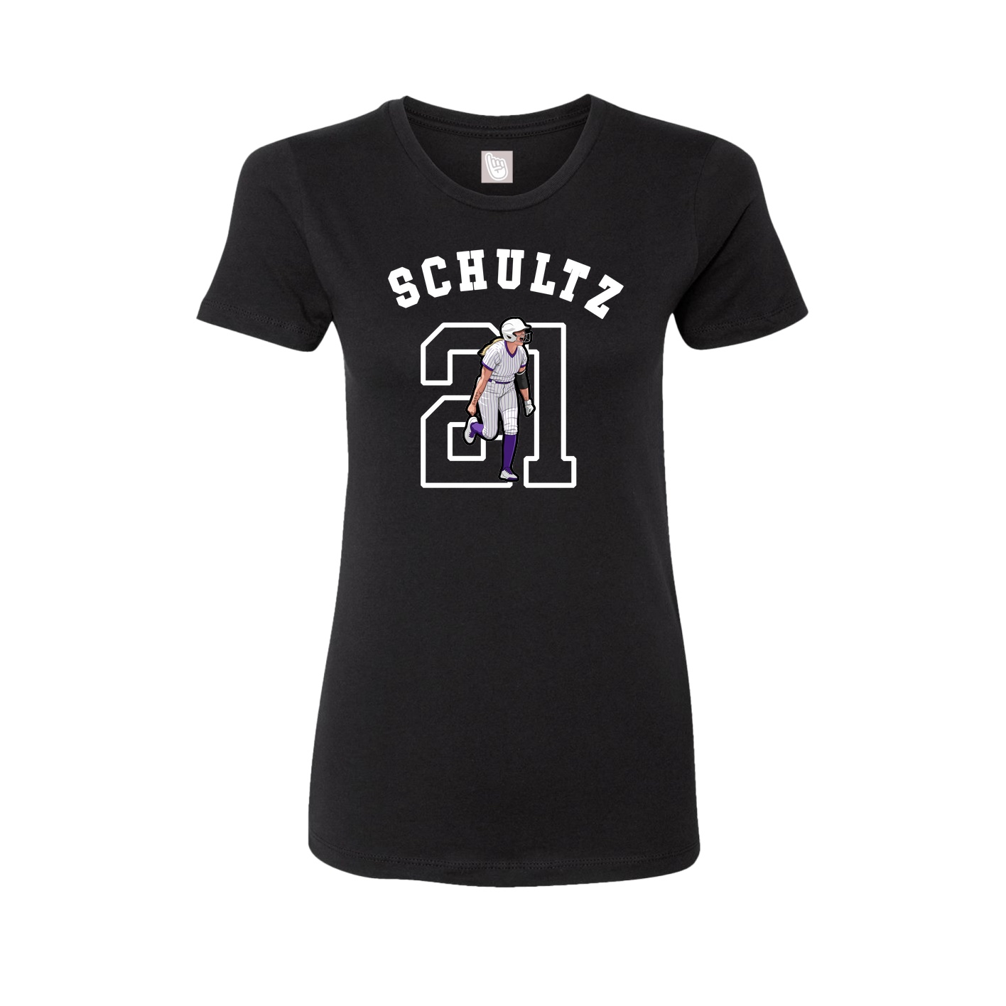 Fitted Women's Tee — Shirsey Arch in Black