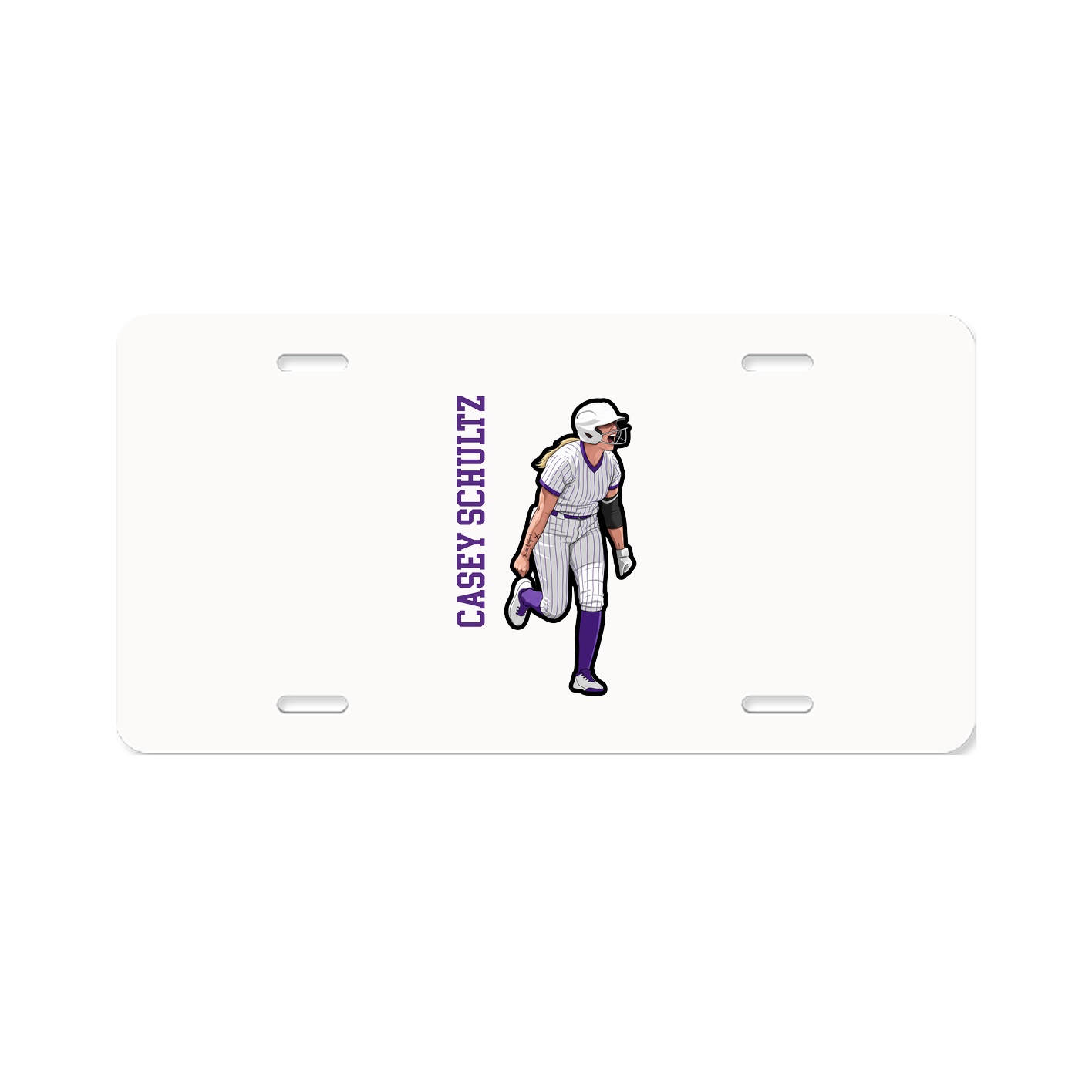 License Plate — Name Vertical in Classic