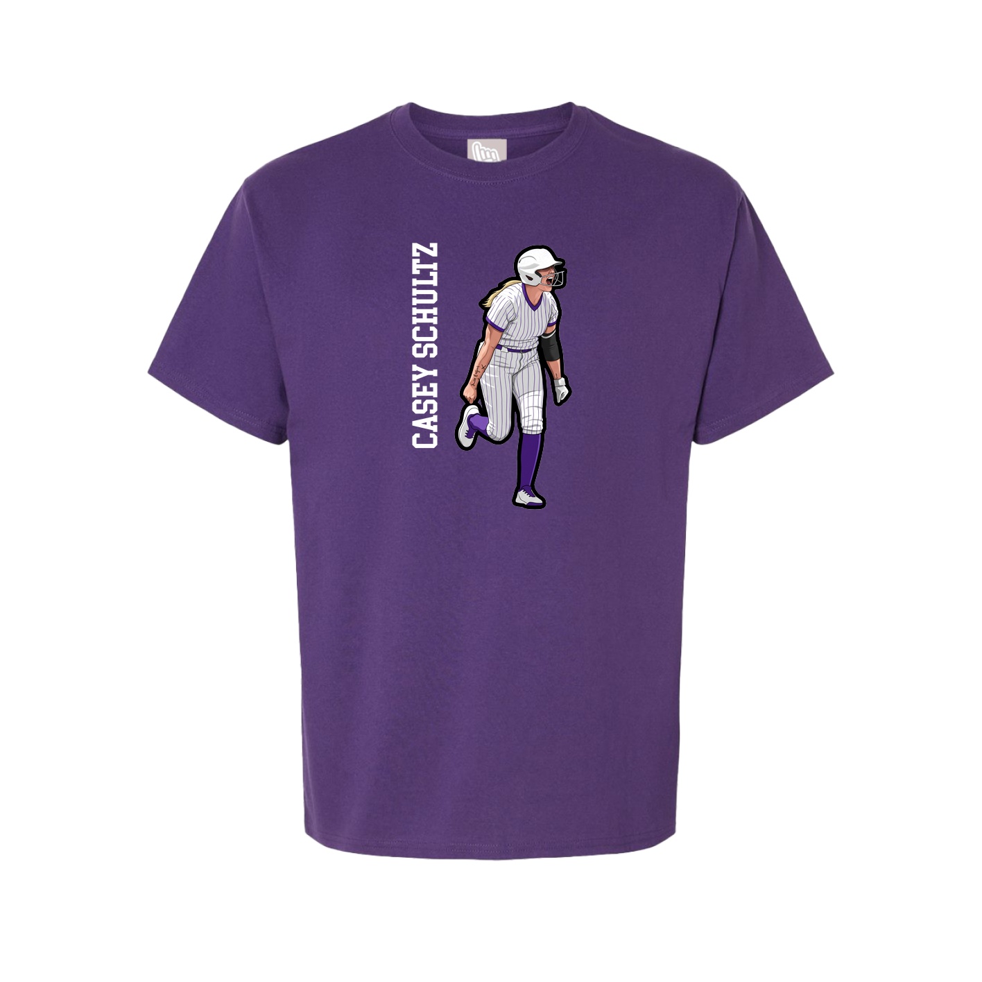 Tee — Name Vertical in Purple