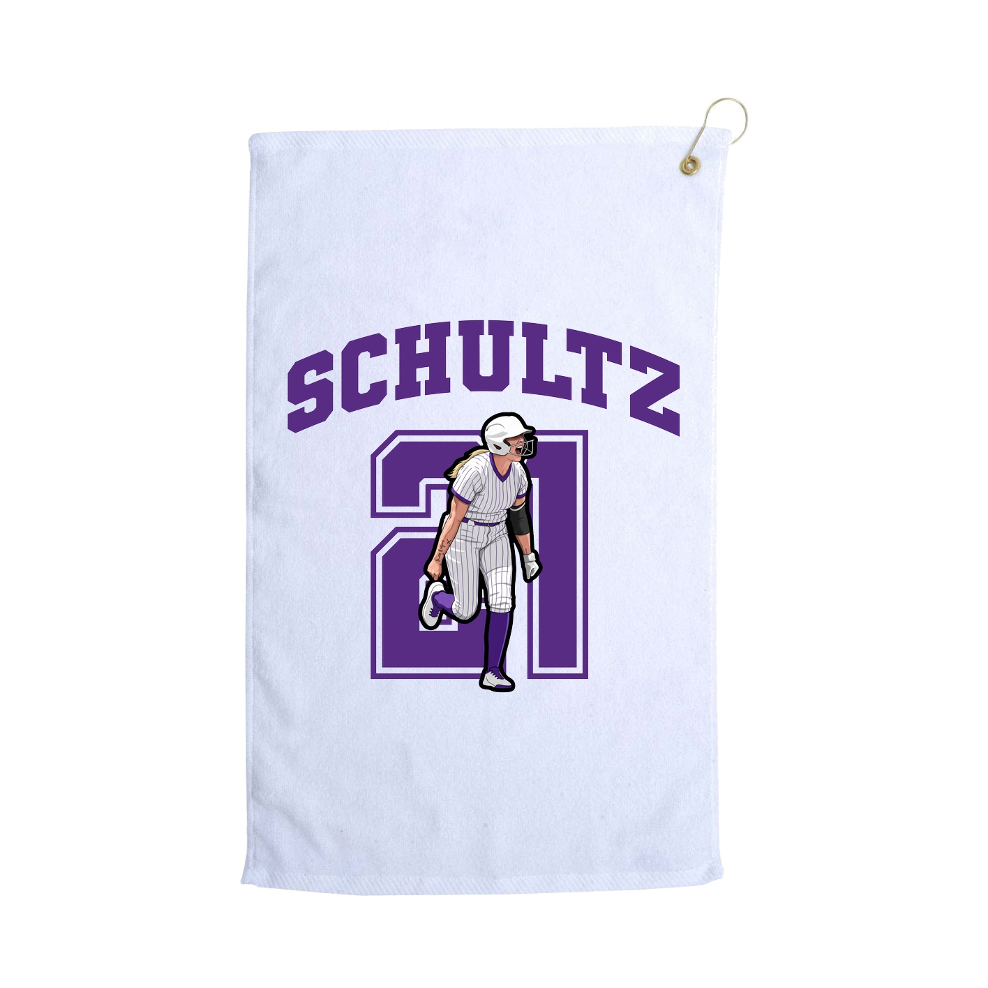 Golf Towel — Number in White