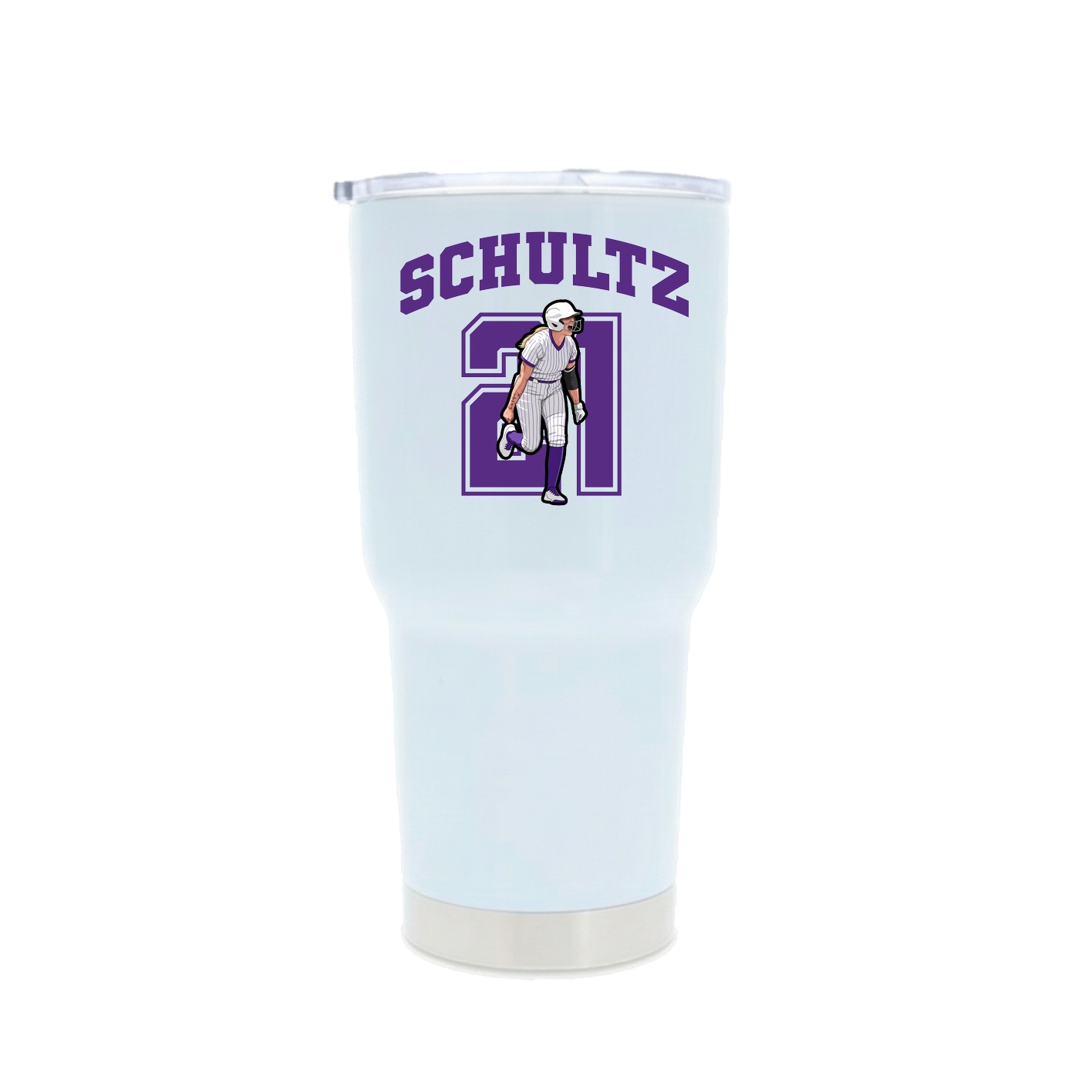 30oz Stainless Steel Tumbler — Number in White