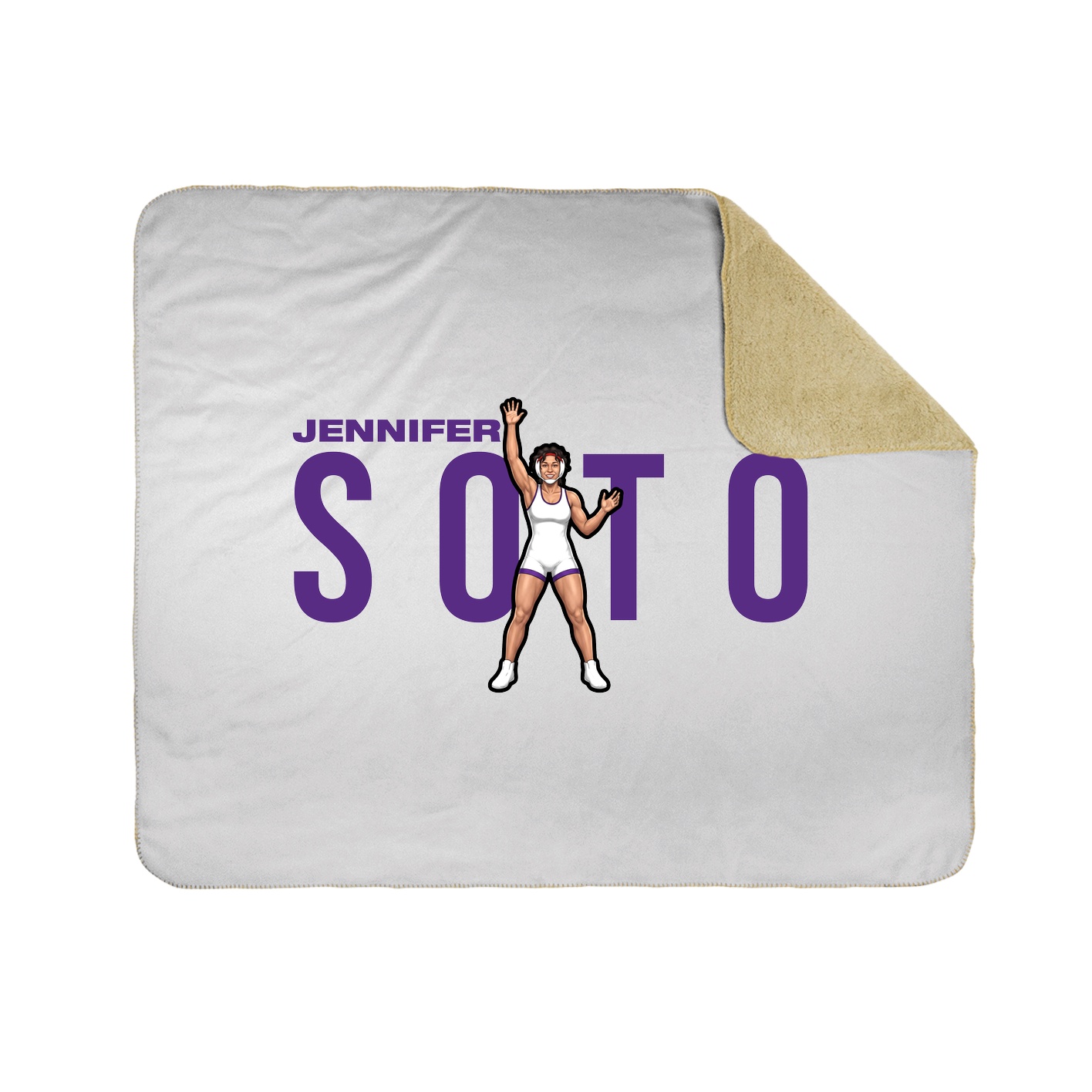 Throw Blanket — Player Name in White