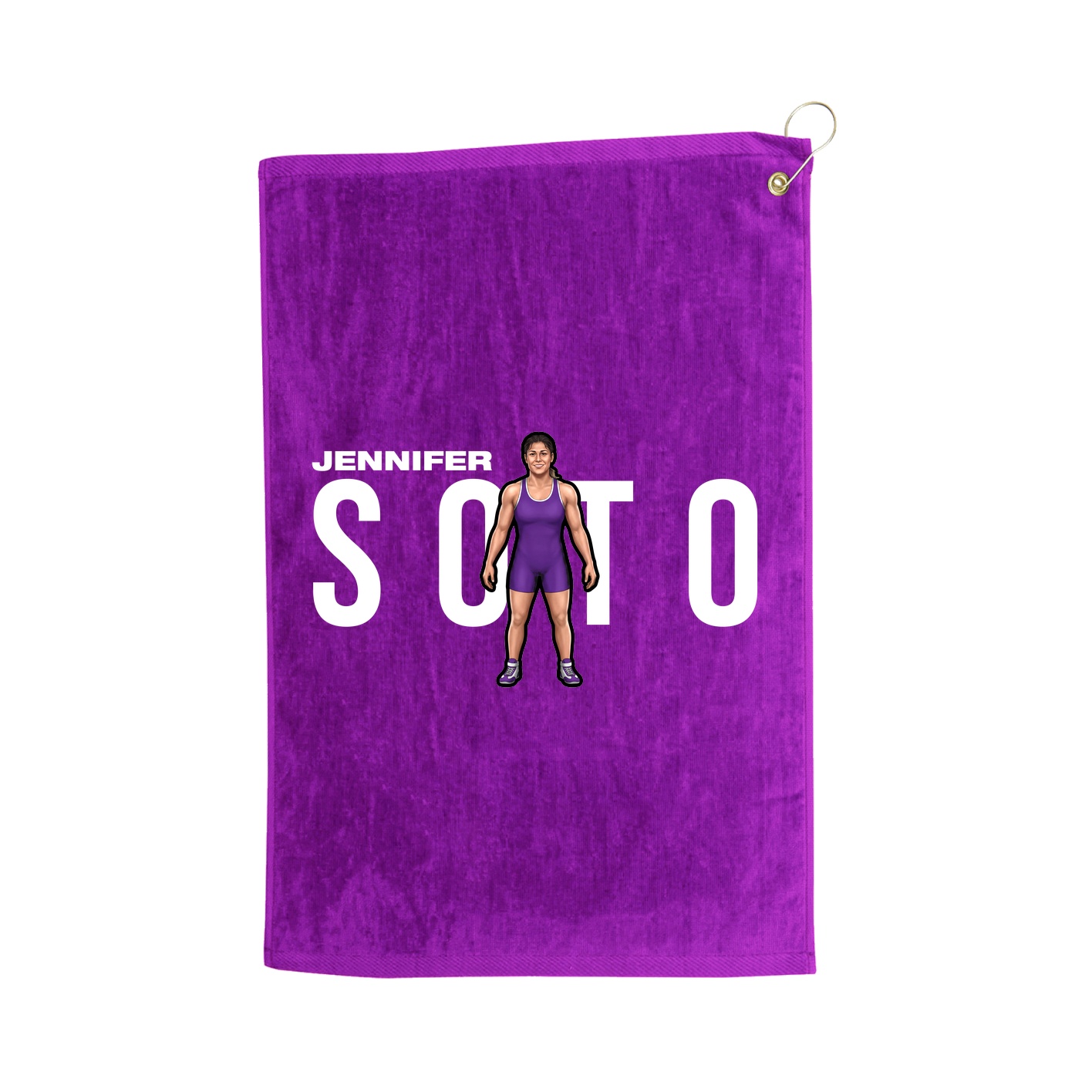 Golf Towel — Player Name in Purple