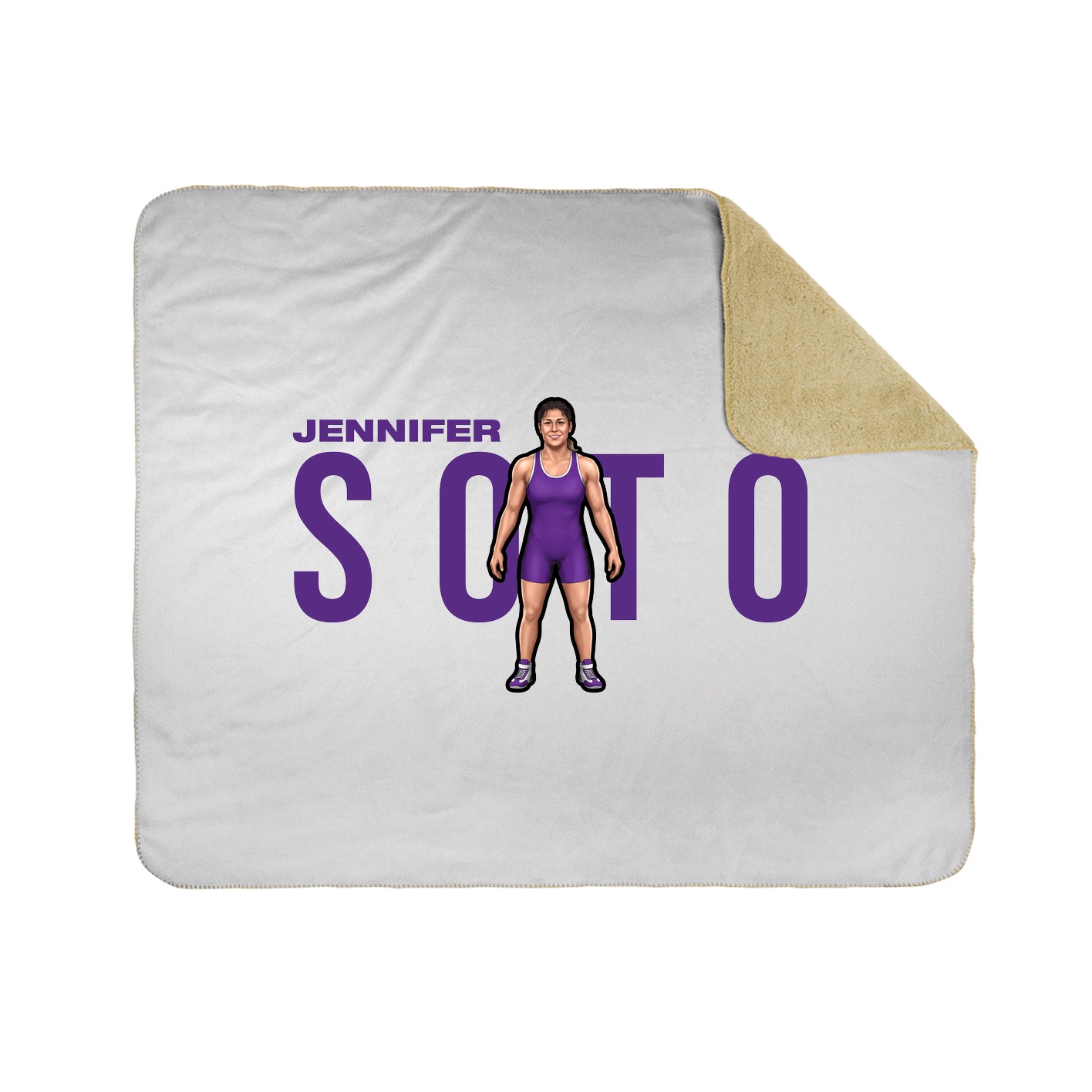 Throw Blanket — Player Name in White