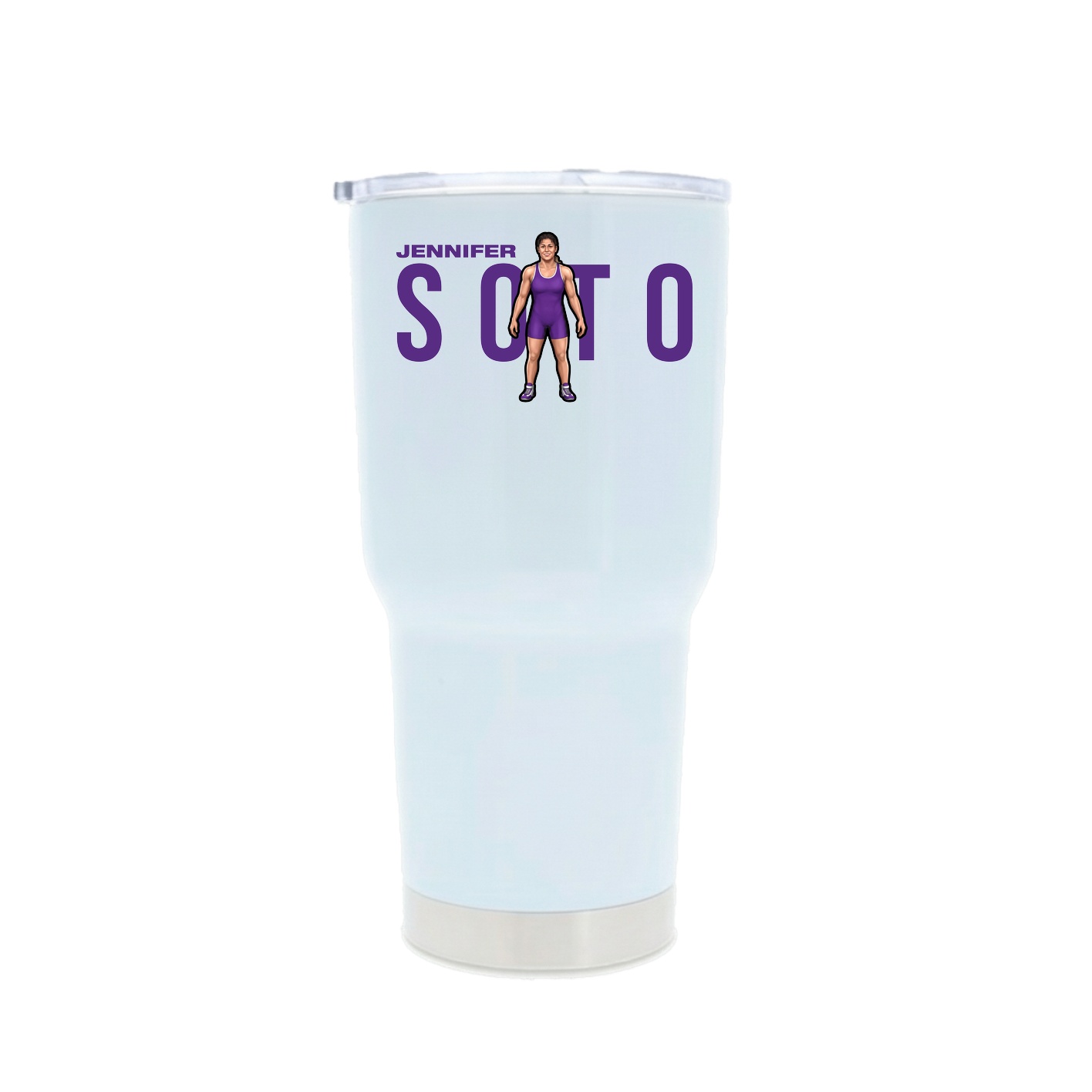30oz Stainless Steel Tumbler — Player Name in White