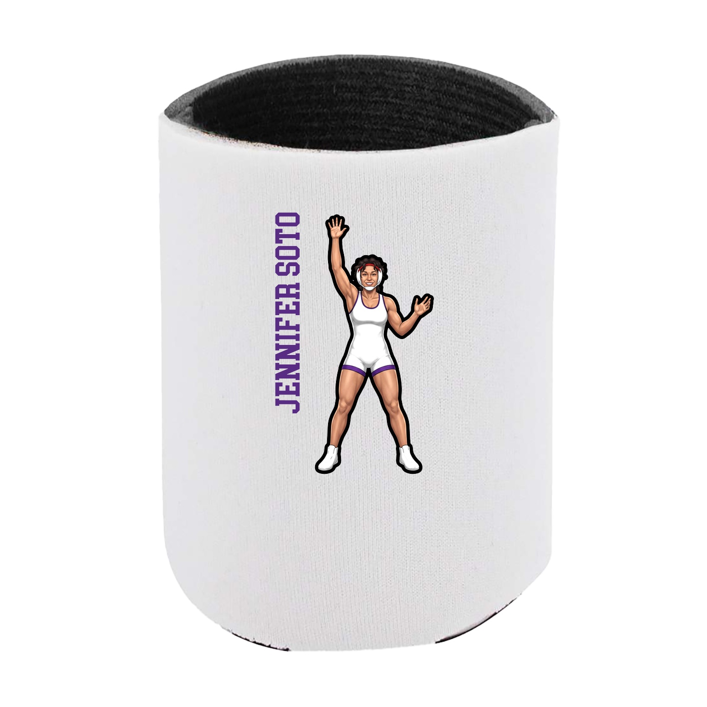 Can Holder — Name Vertical in White