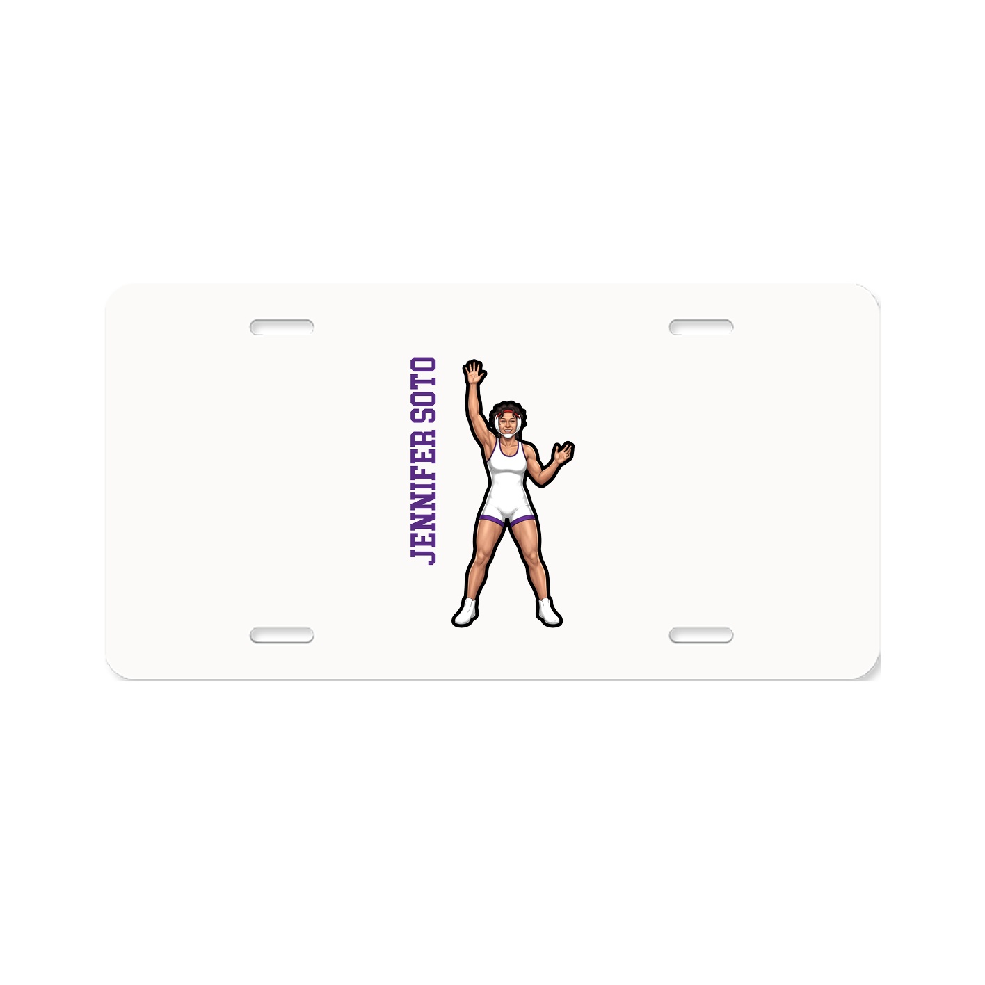 License Plate — Name Vertical in Classic