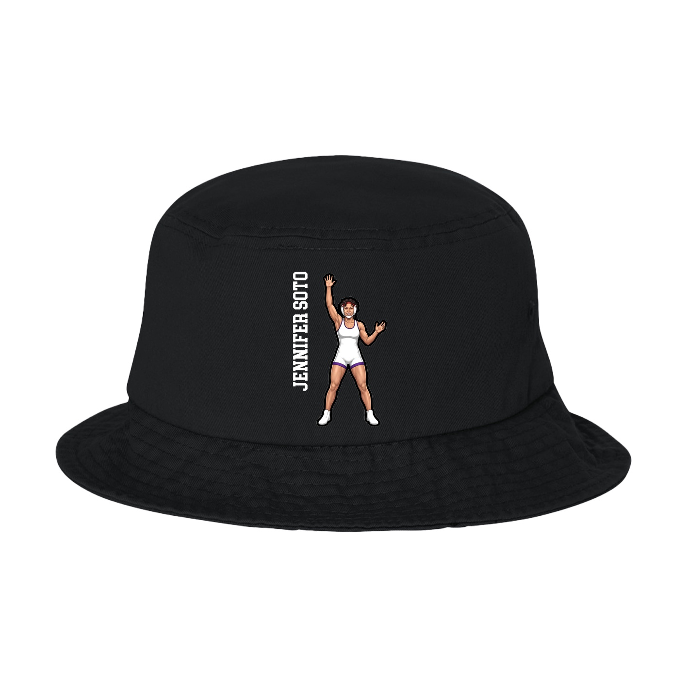 Bucket Cap — Name Vertical in Black