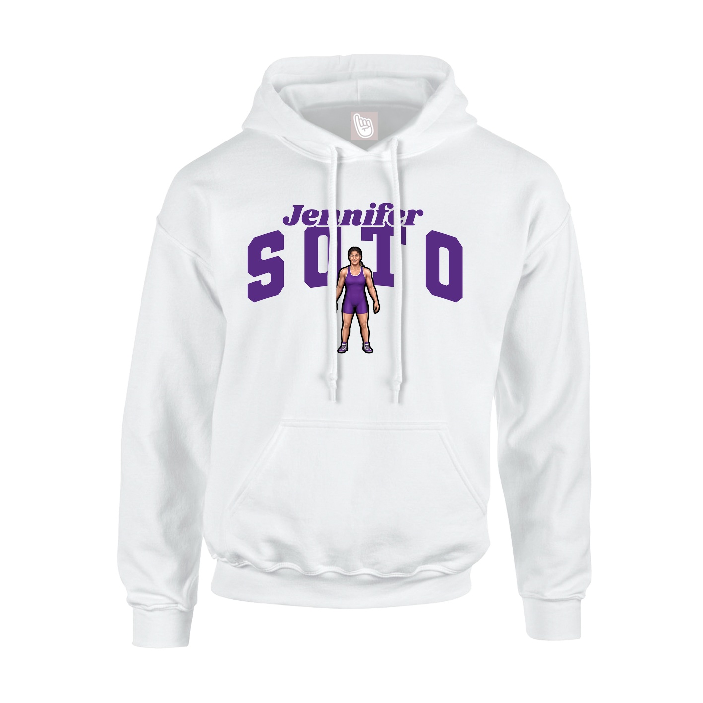 Hoodie — Signature Arch in White
