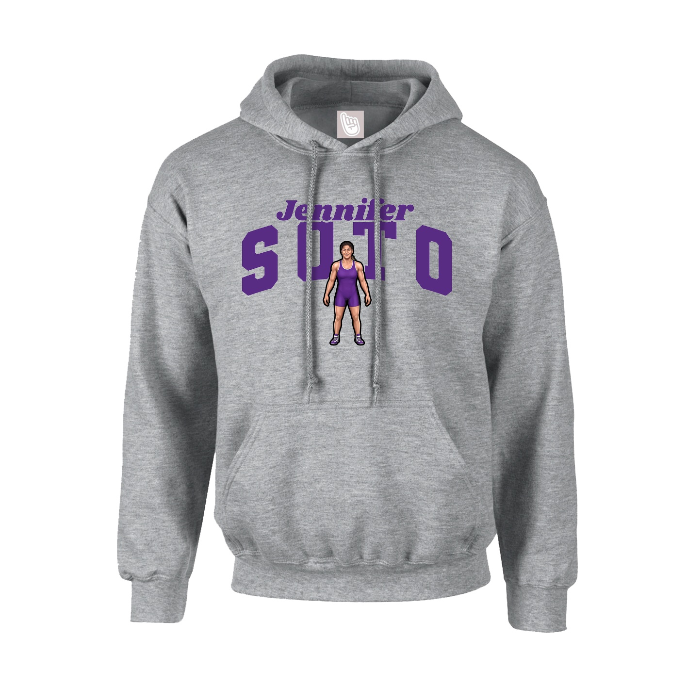 Youth Hoodie — Signature Arch in Grey