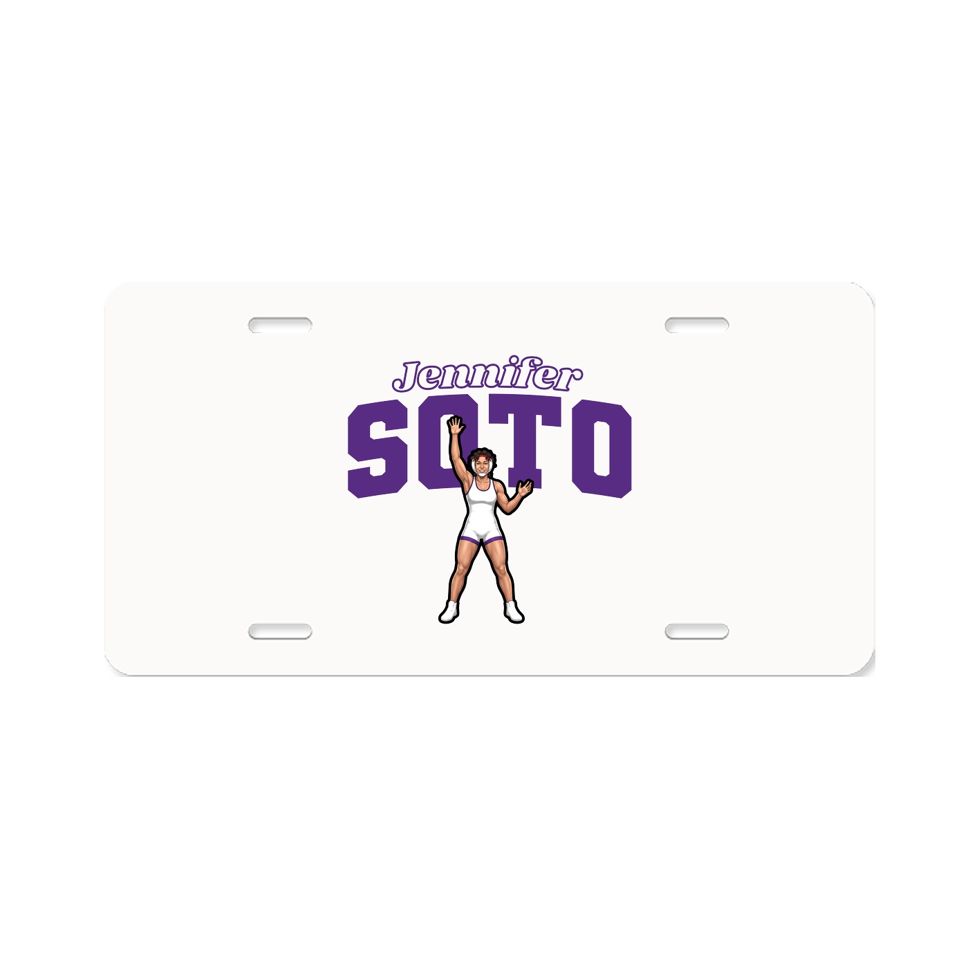 License Plate — Name Arch in Classic