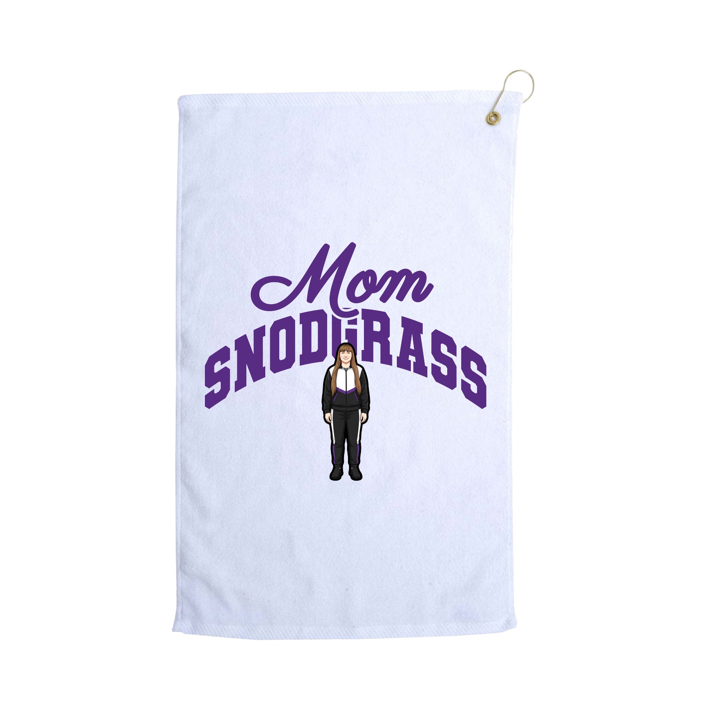 Golf Towel — Mothers Day Arch in White