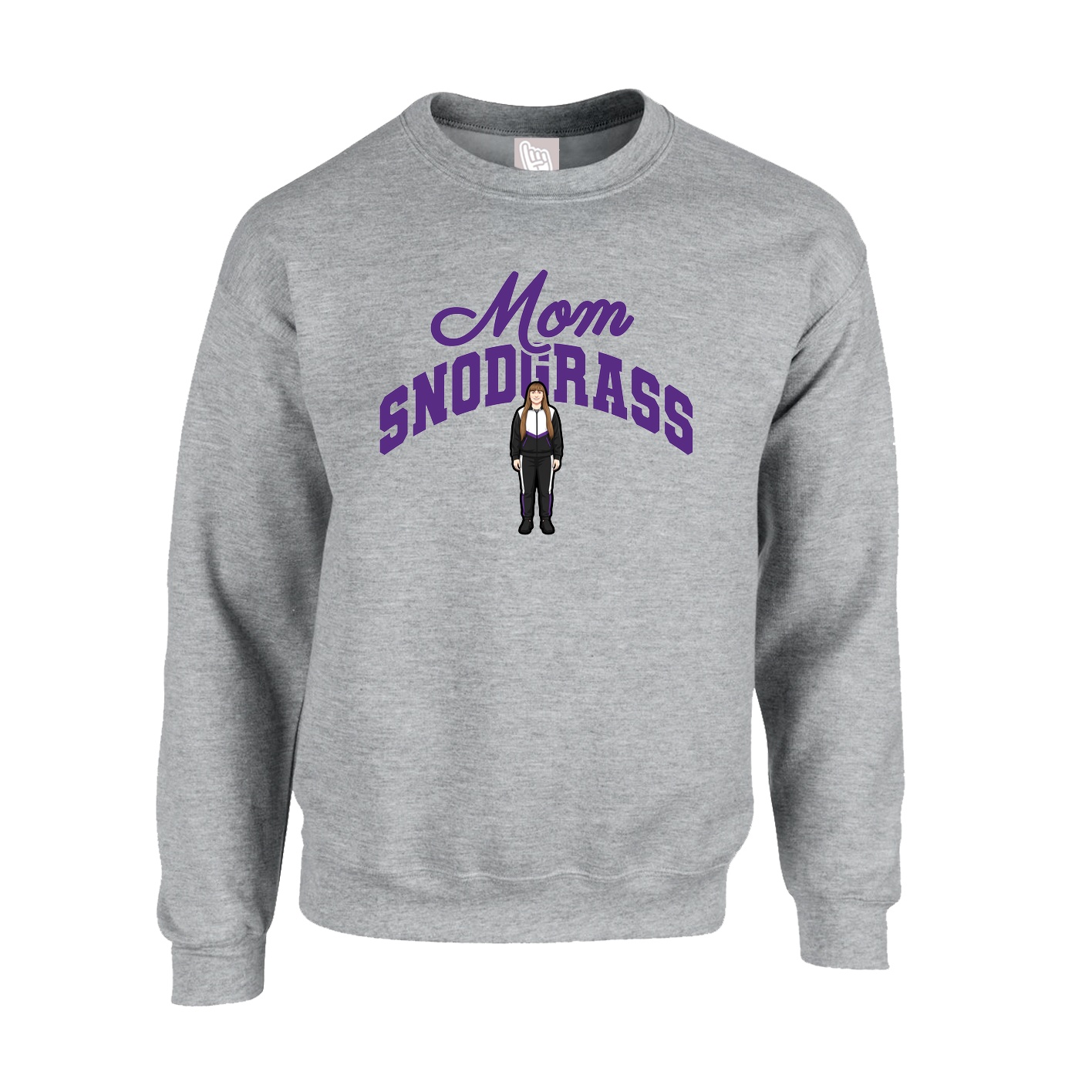 Fleece Crew — Mothers Day Arch in Grey