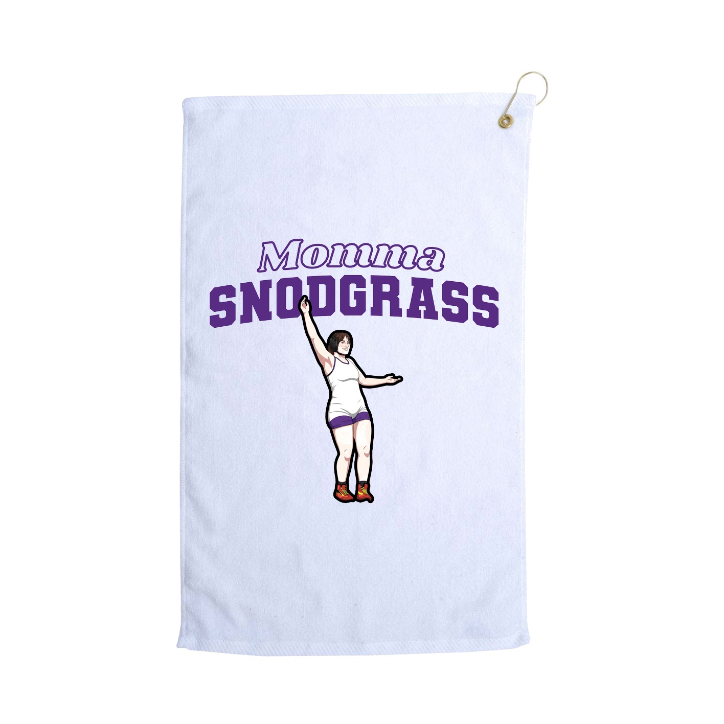 Golf Towel — Mothers Day Block in White