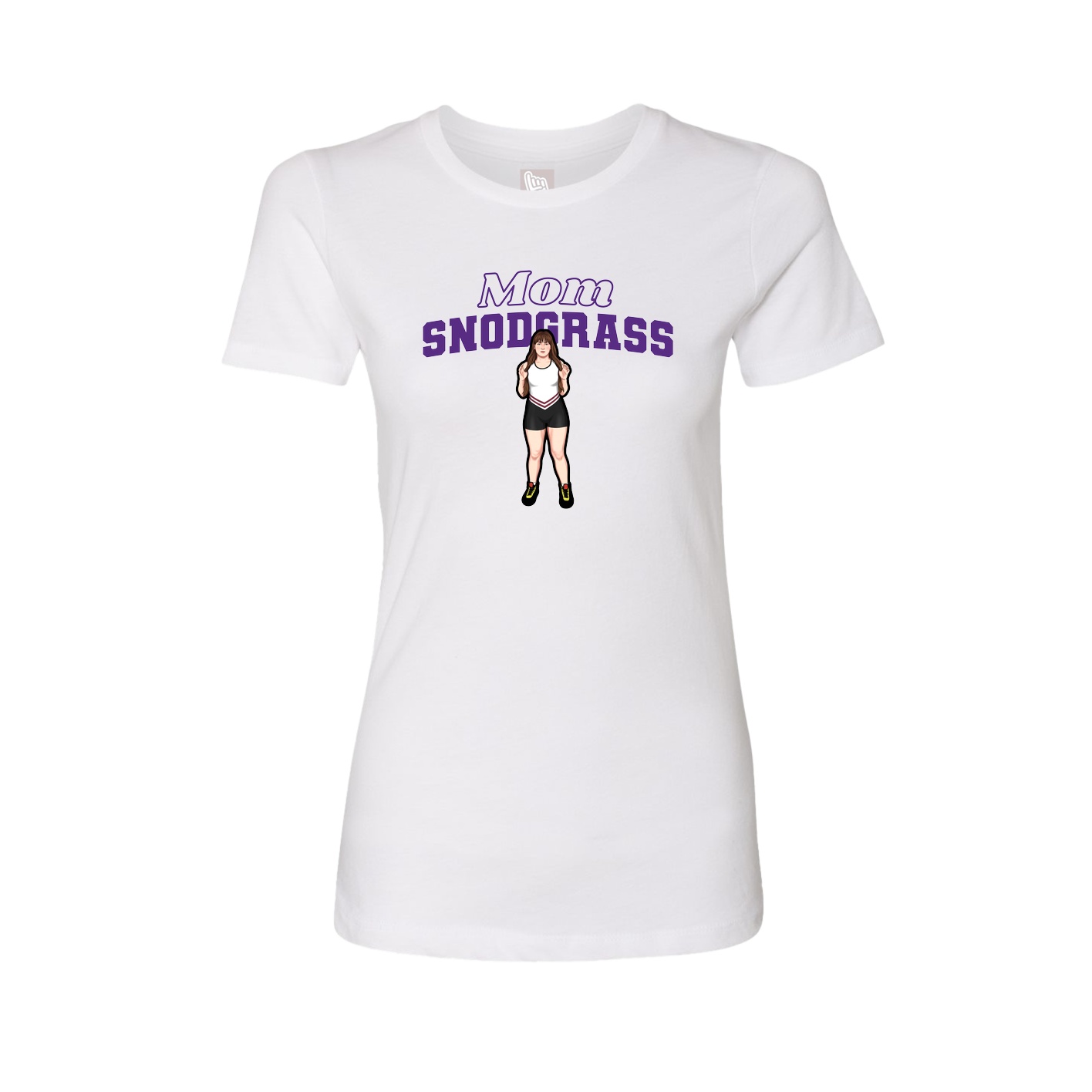 Womens Tee — Mothers Day Block in White