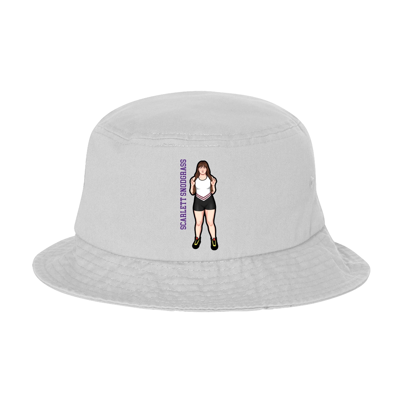 Bucket Cap — Name Vertical in White