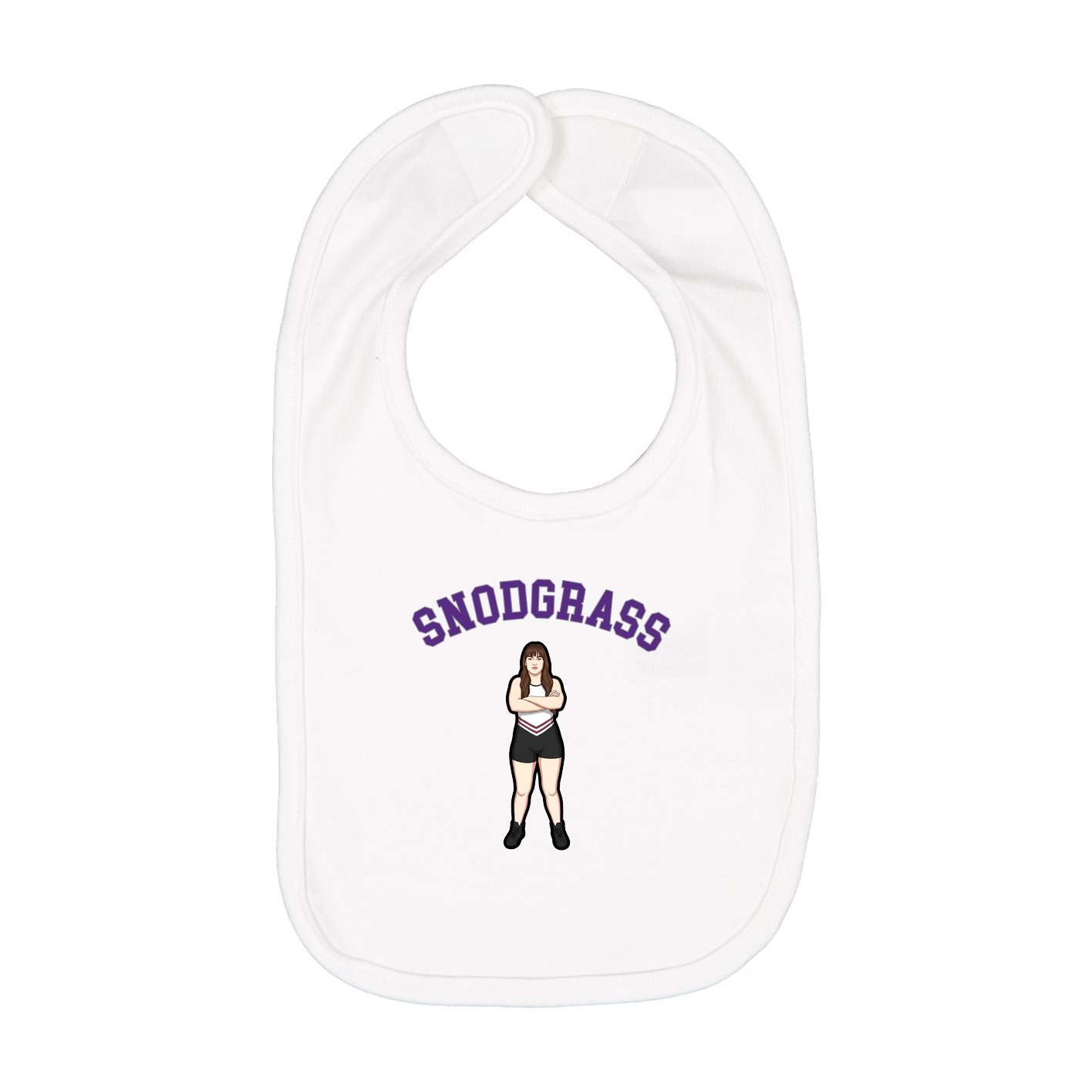 Infant Bib — Shirsey Arch in White