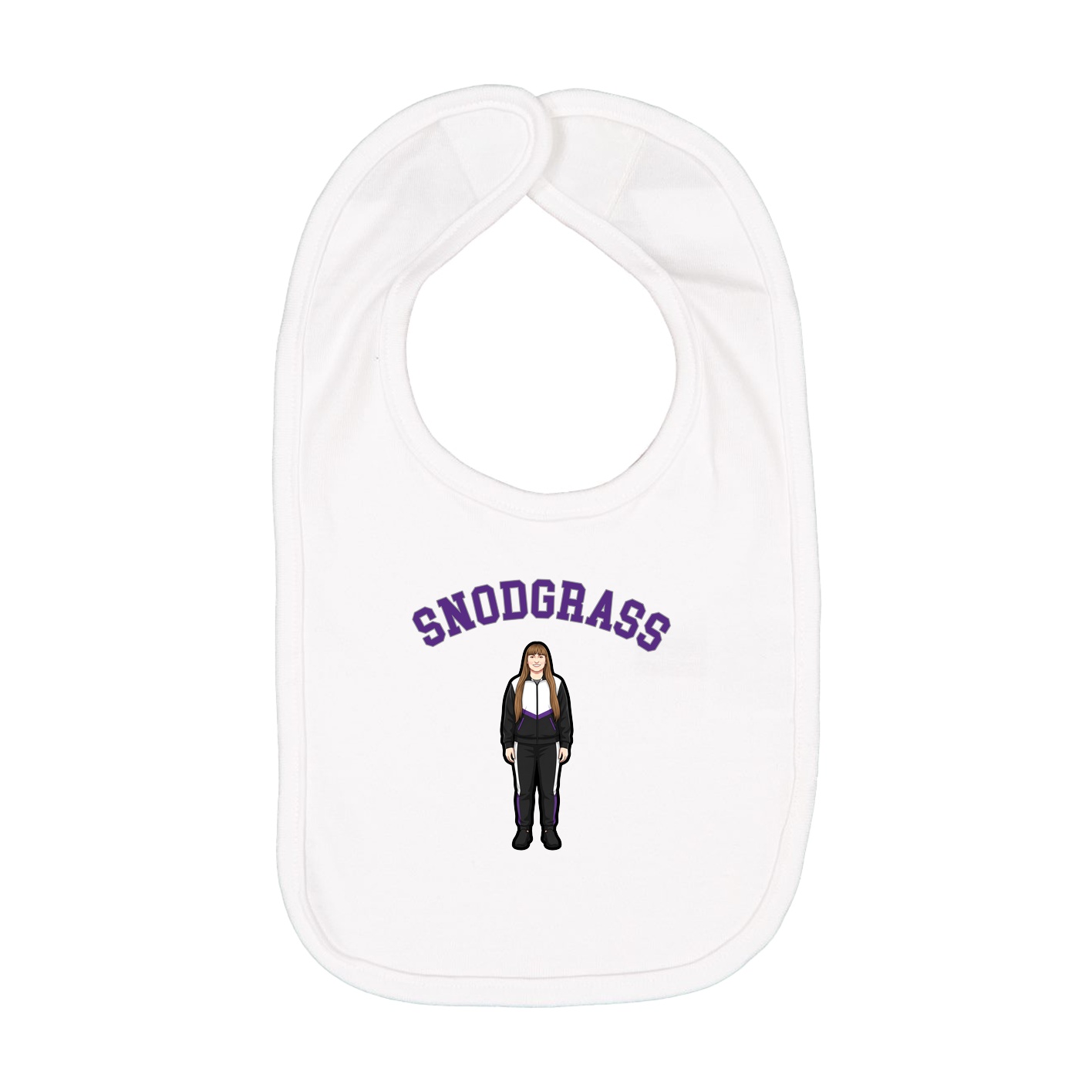 Infant Bib — Shirsey Arch in White