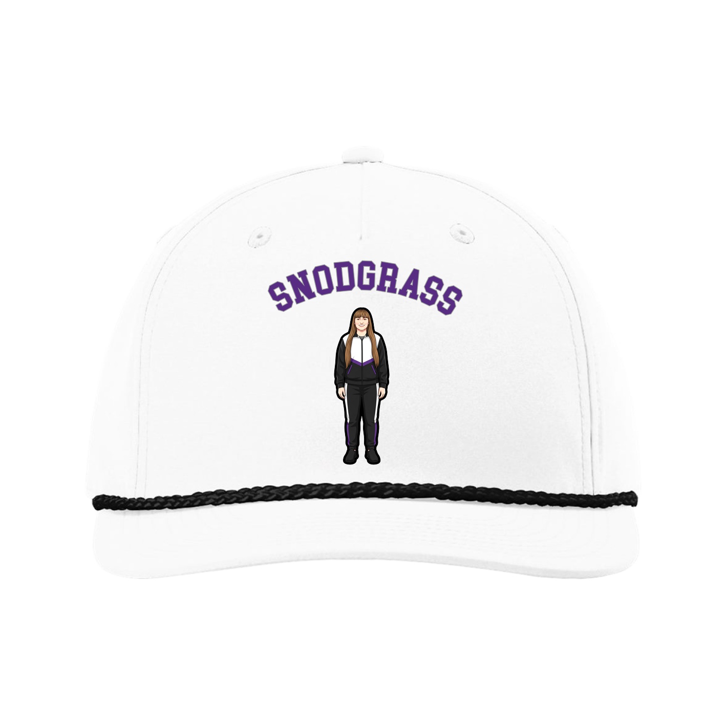 Five-Panel Classic Rope Cap — Shirsey Arch in White