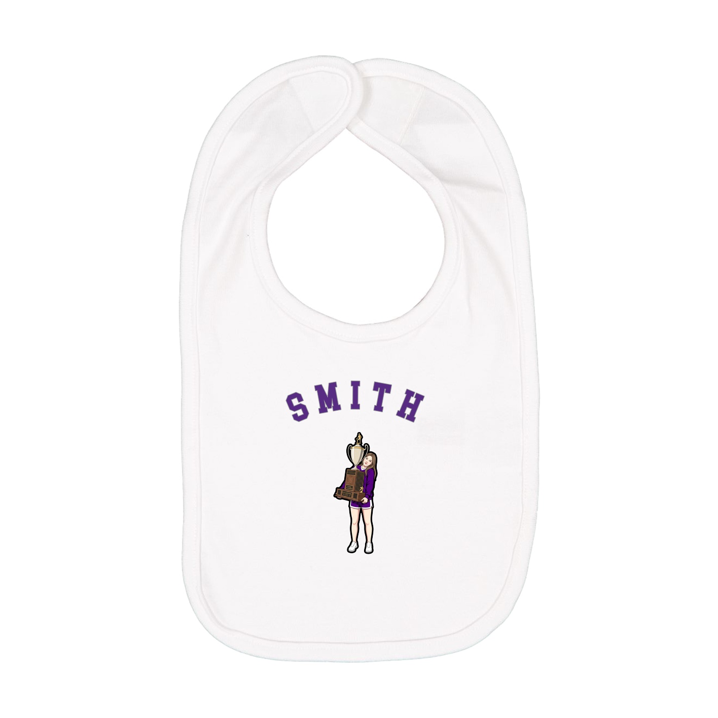 Infant Bib — Shirsey Arch in White
