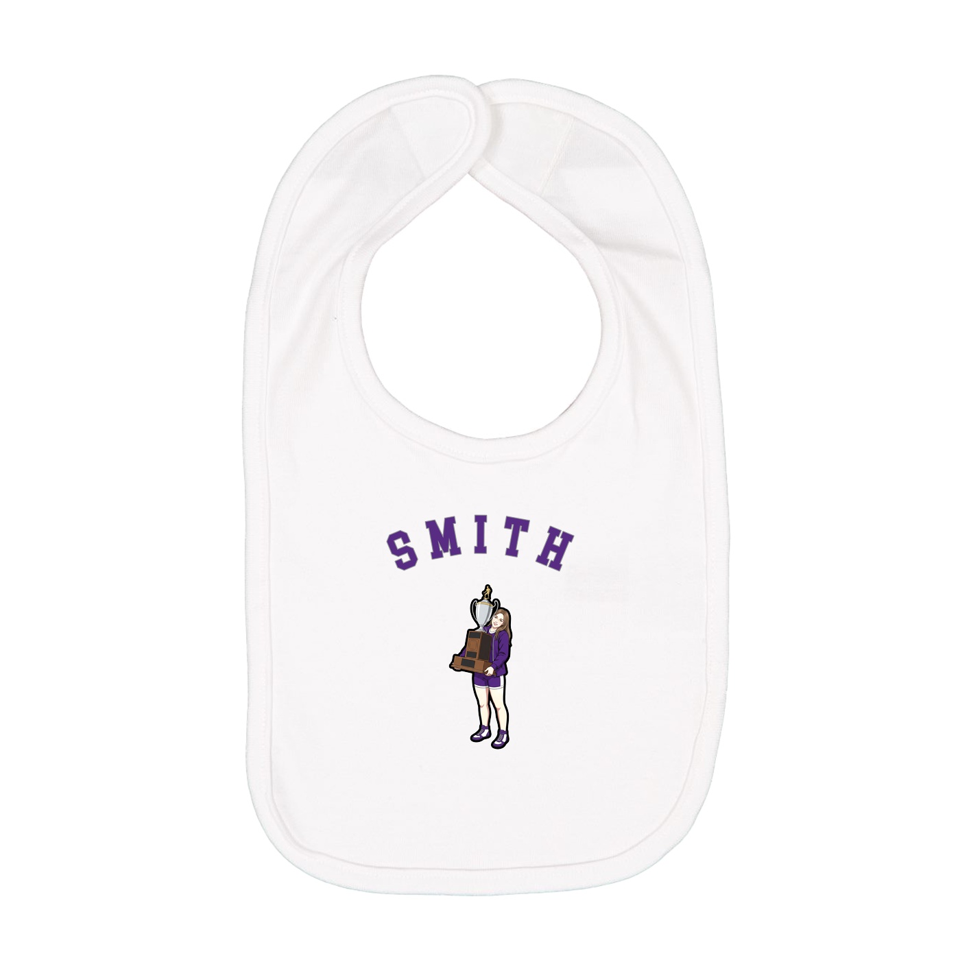 Infant Bib — Shirsey Arch in White