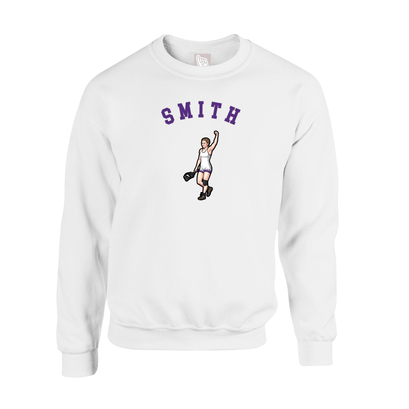 Fleece Crew — Shirsey Arch in White