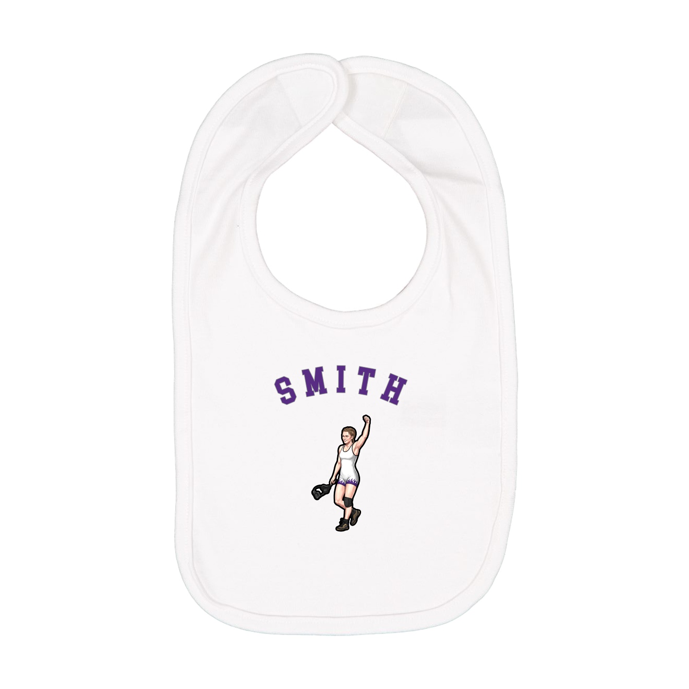 Infant Bib — Shirsey Arch in White