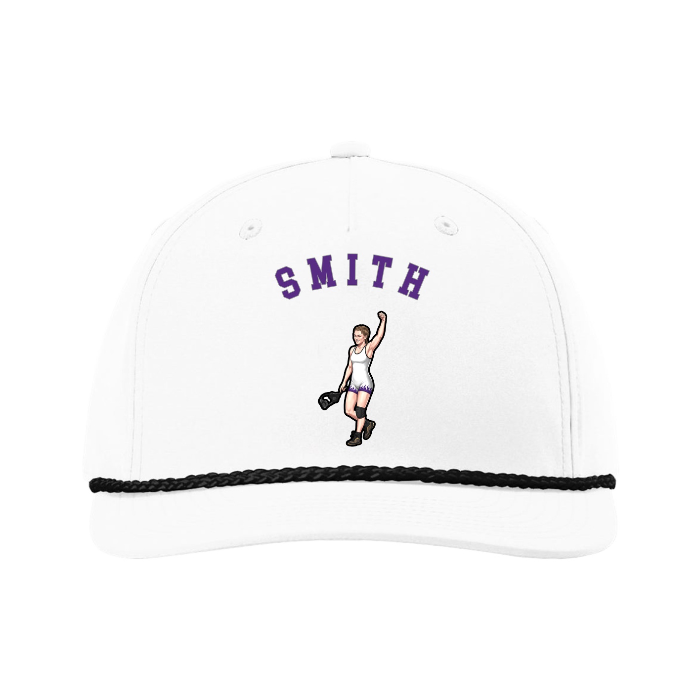 Five-Panel Classic Rope Cap — Shirsey Arch in White