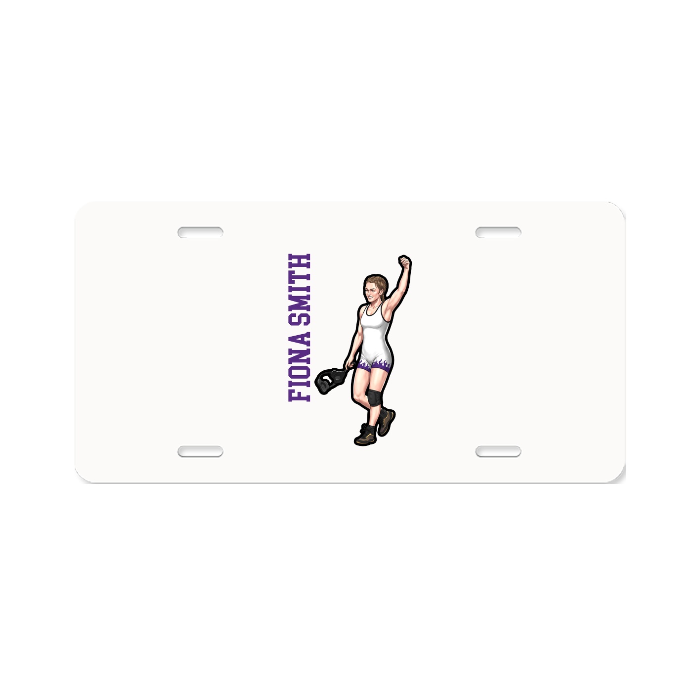 License Plate — Name Vertical in Classic