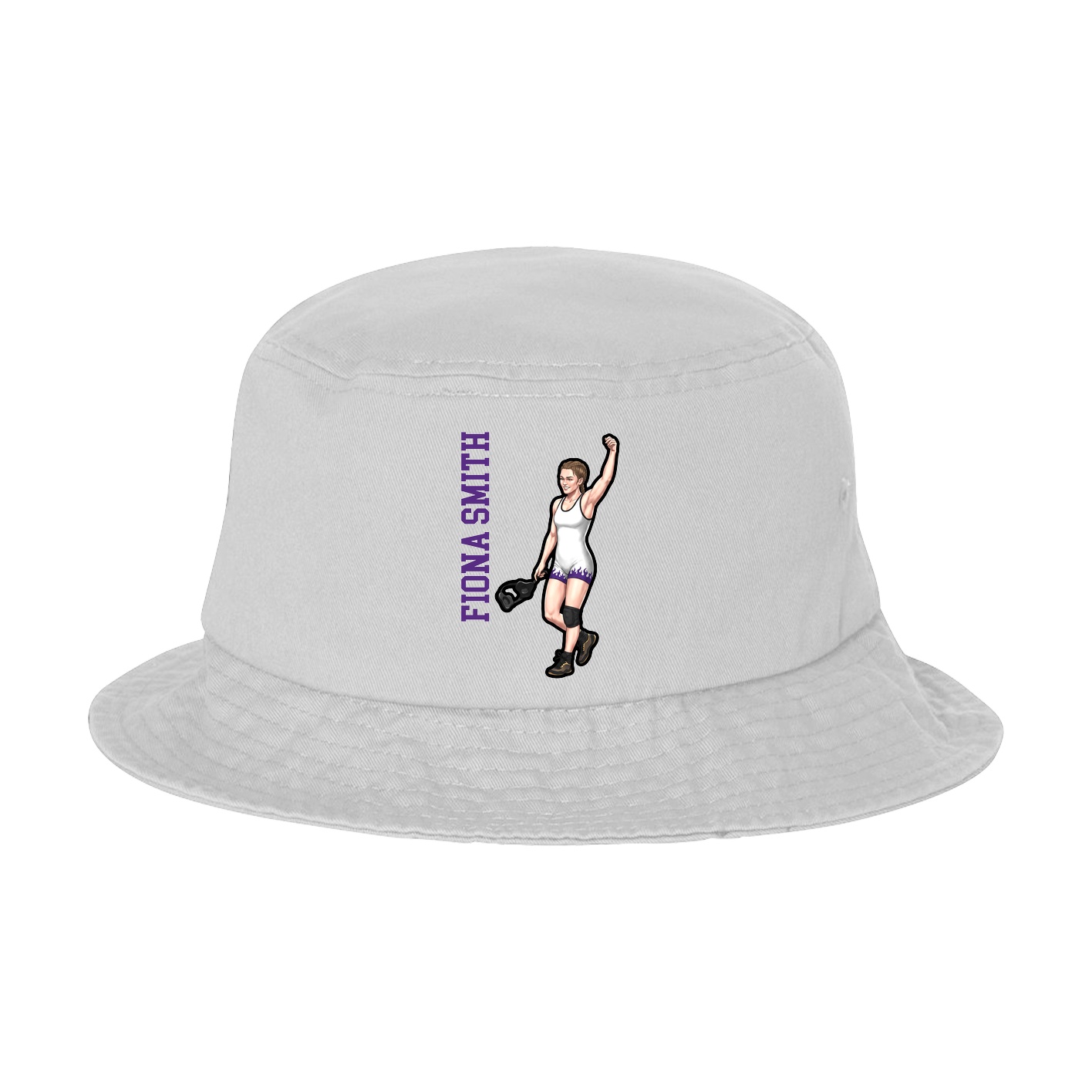 Bucket Cap — Name Vertical in White