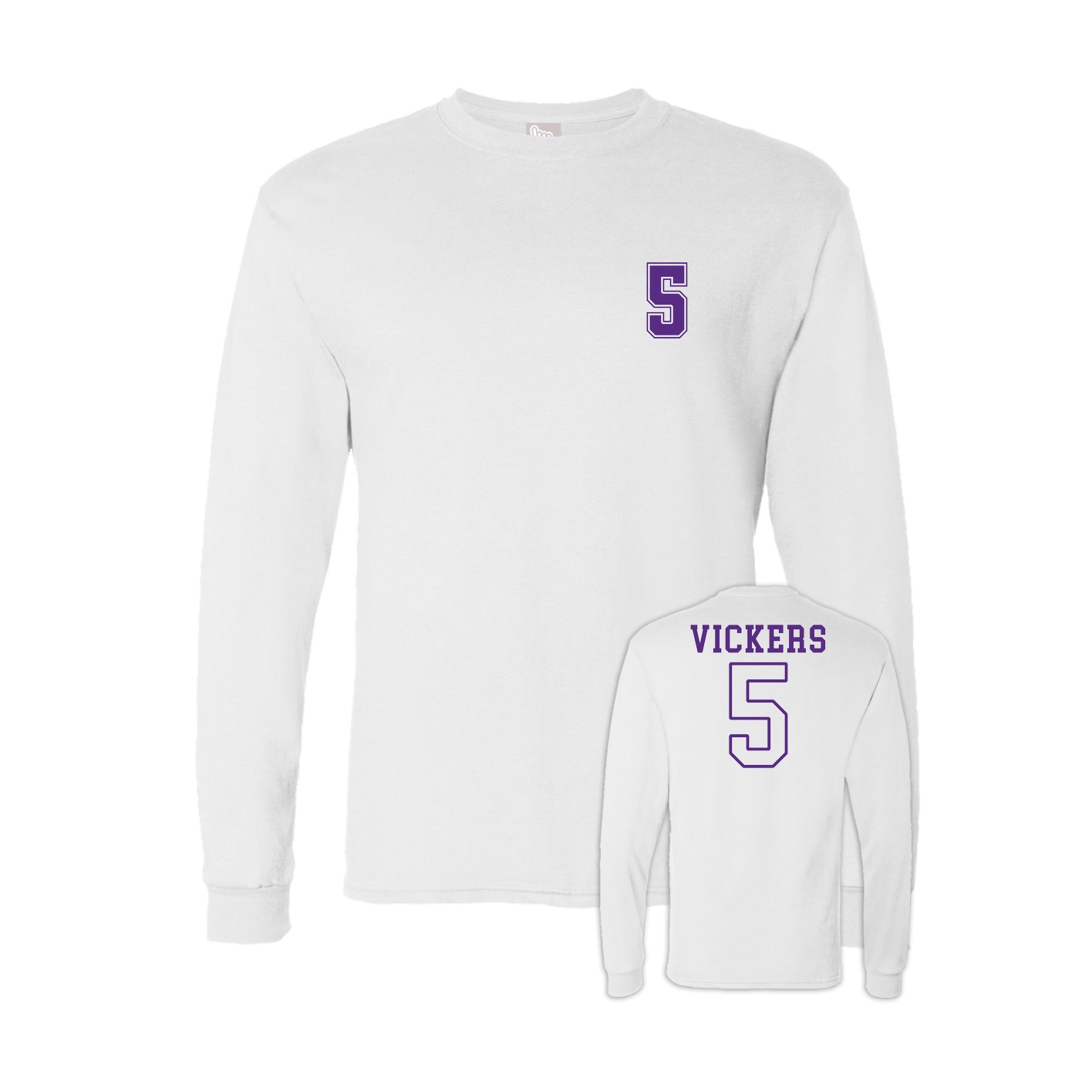 Long Sleeve Tee — Chest Back in White