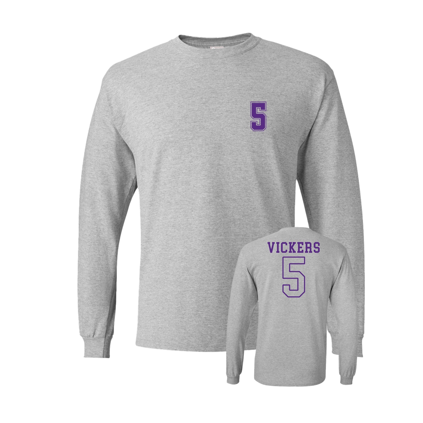 Long Sleeve Tee — Chest Back in Grey
