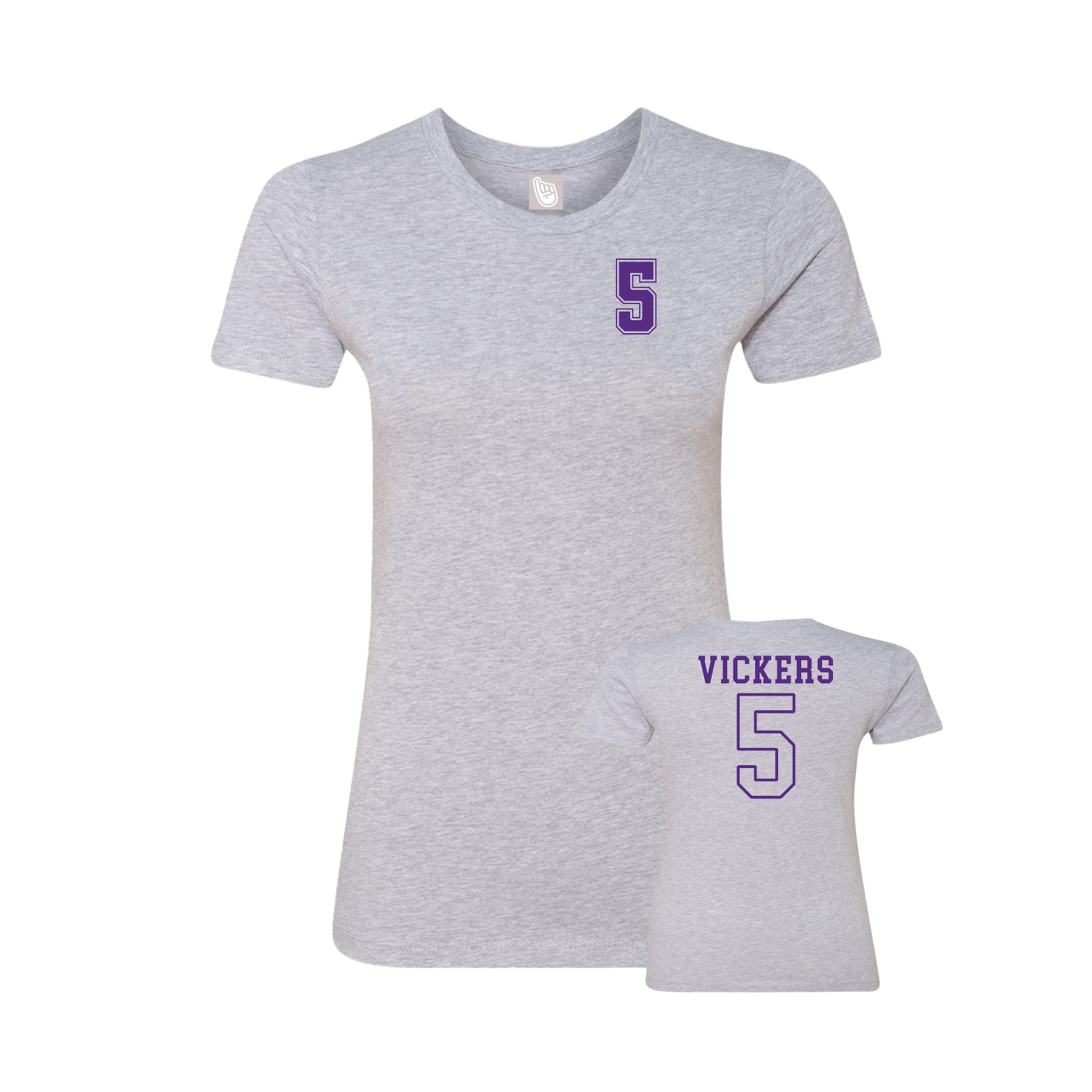 Womens Tee — Chest Back in Grey