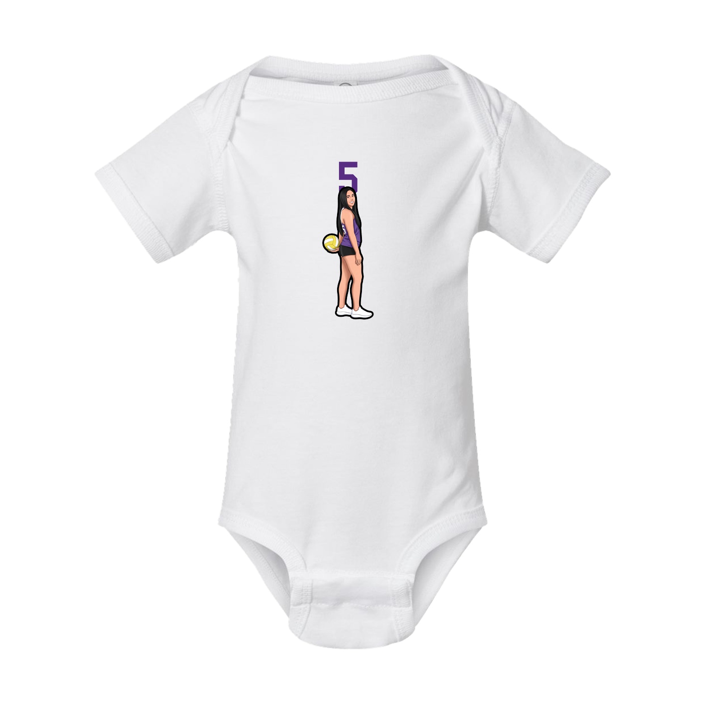 Baby Onesie — Number Top in White