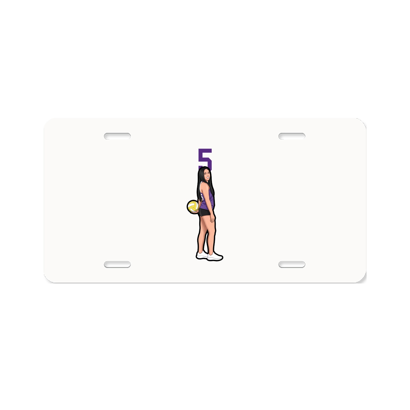 License Plate — Number Top in Classic