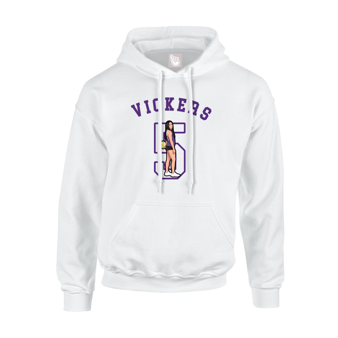 Youth Hoodie — Shirsey Arch in White