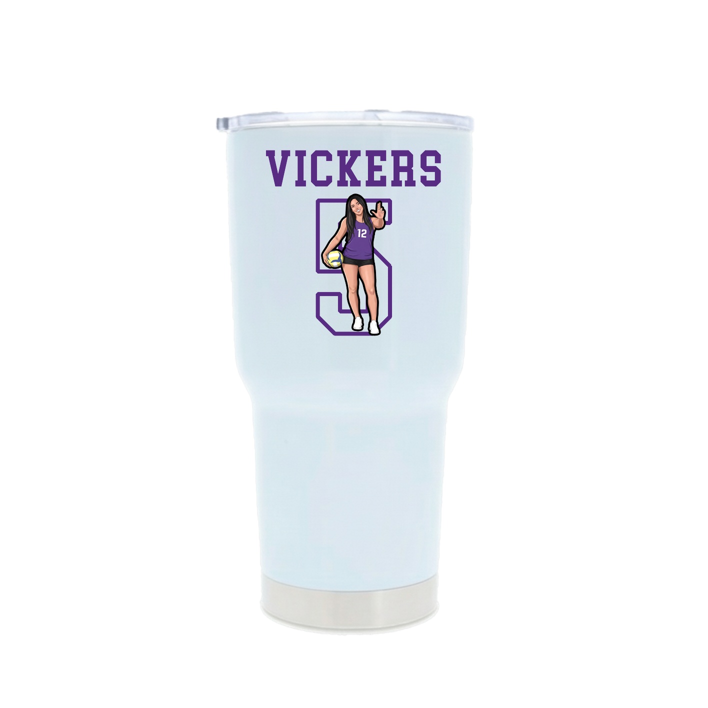 30oz Stainless Steel Tumbler — Shirsey in White