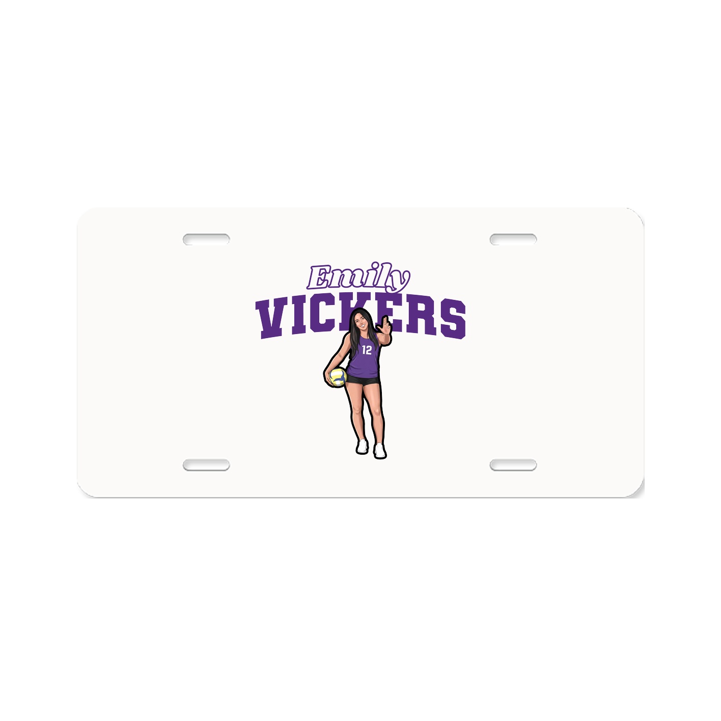 License Plate — Name Arch in Classic