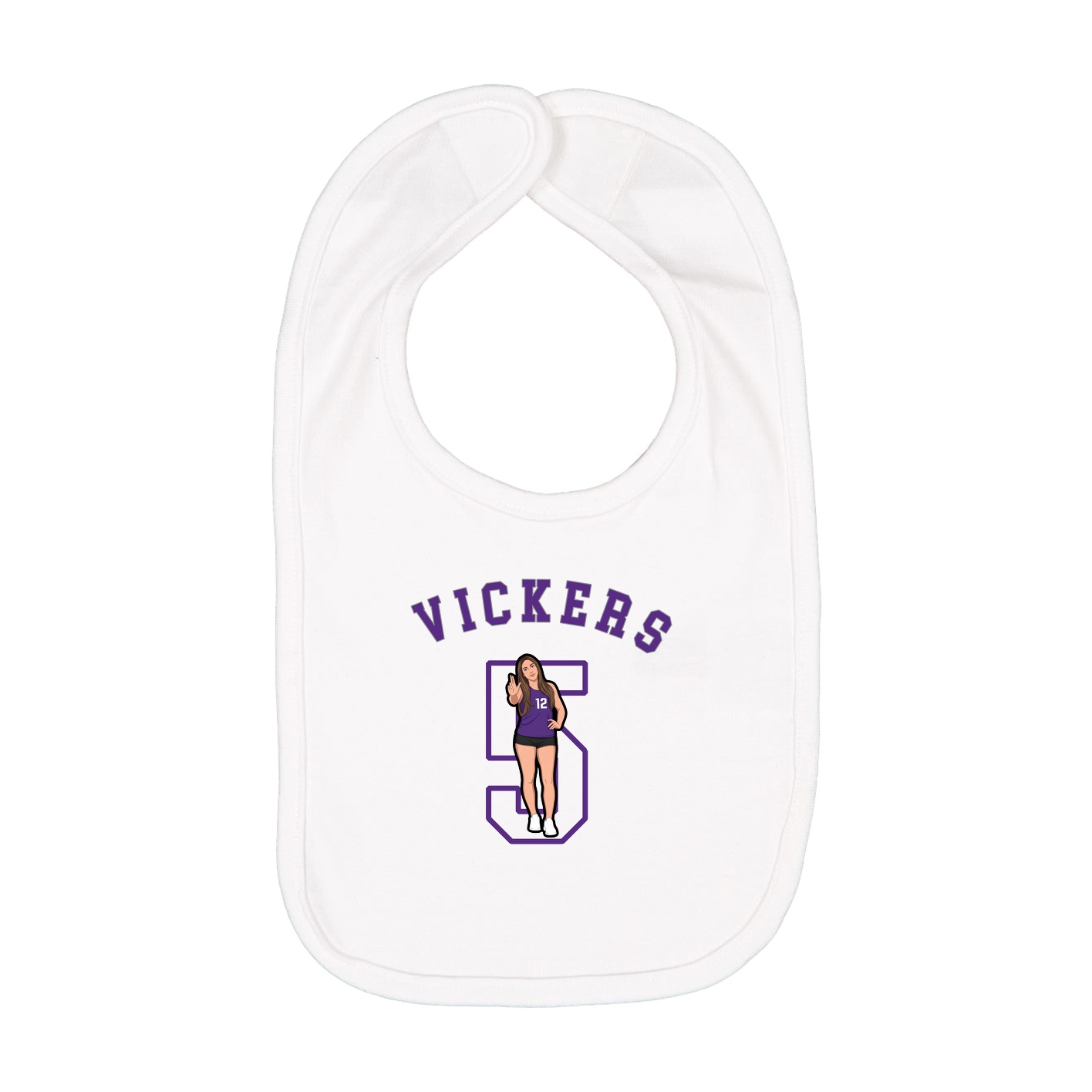 Infant Bib — Shirsey Arch in White