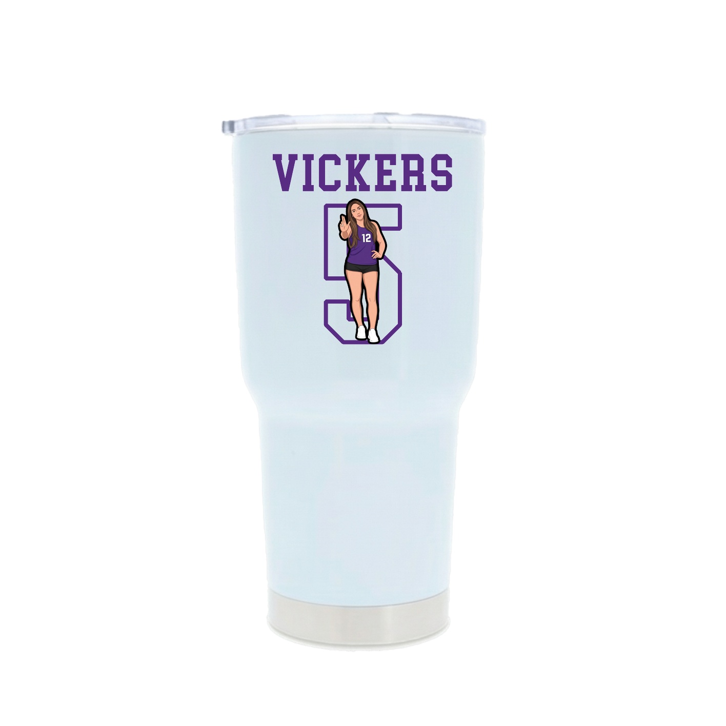 30oz Stainless Steel Tumbler — Shirsey in White