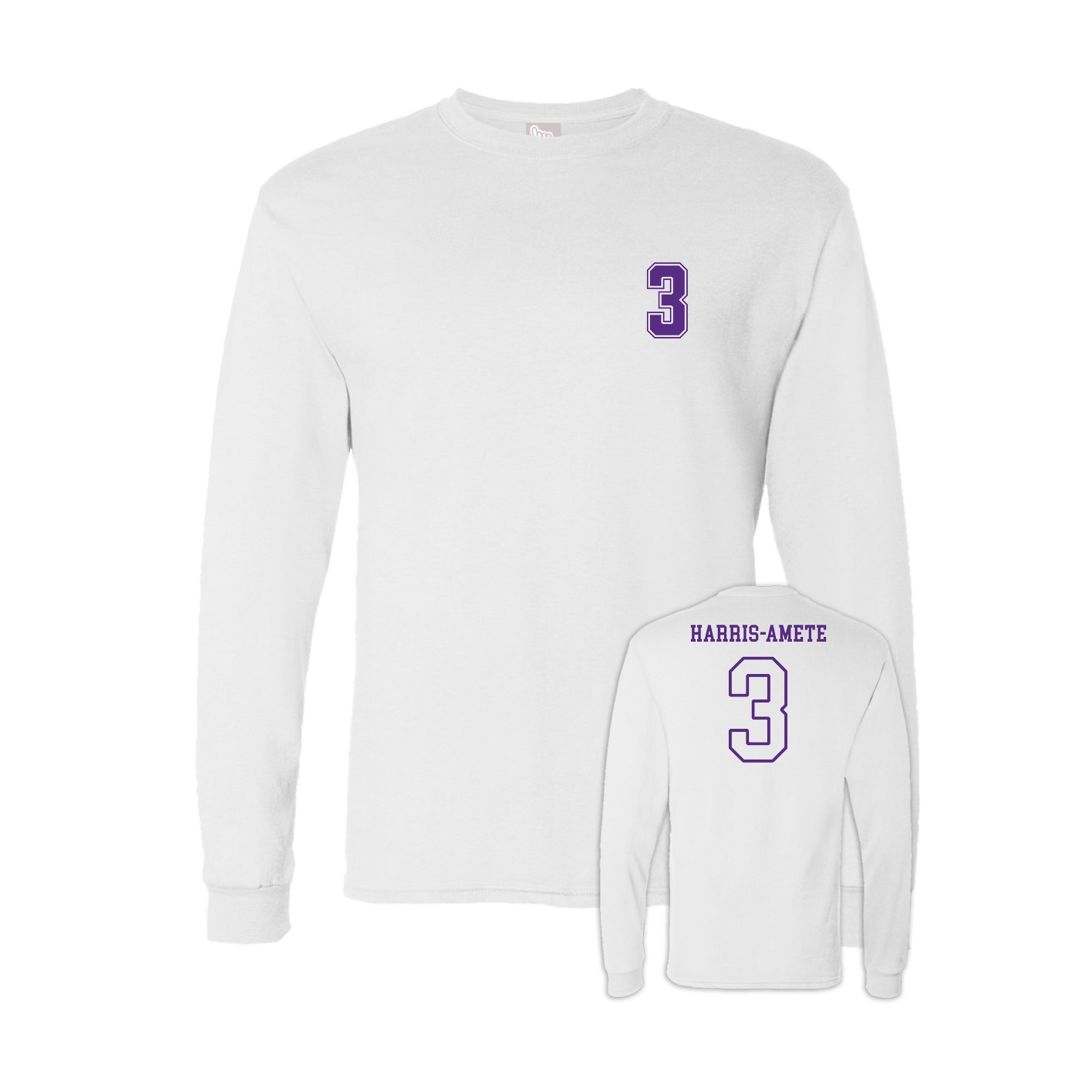 Long Sleeve Tee — Chest Back in White