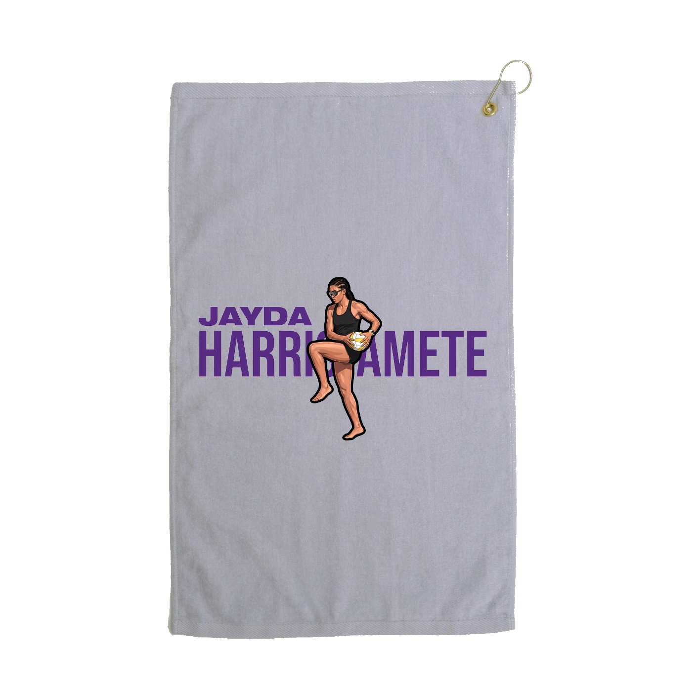 Golf Towel — Player Name in Grey