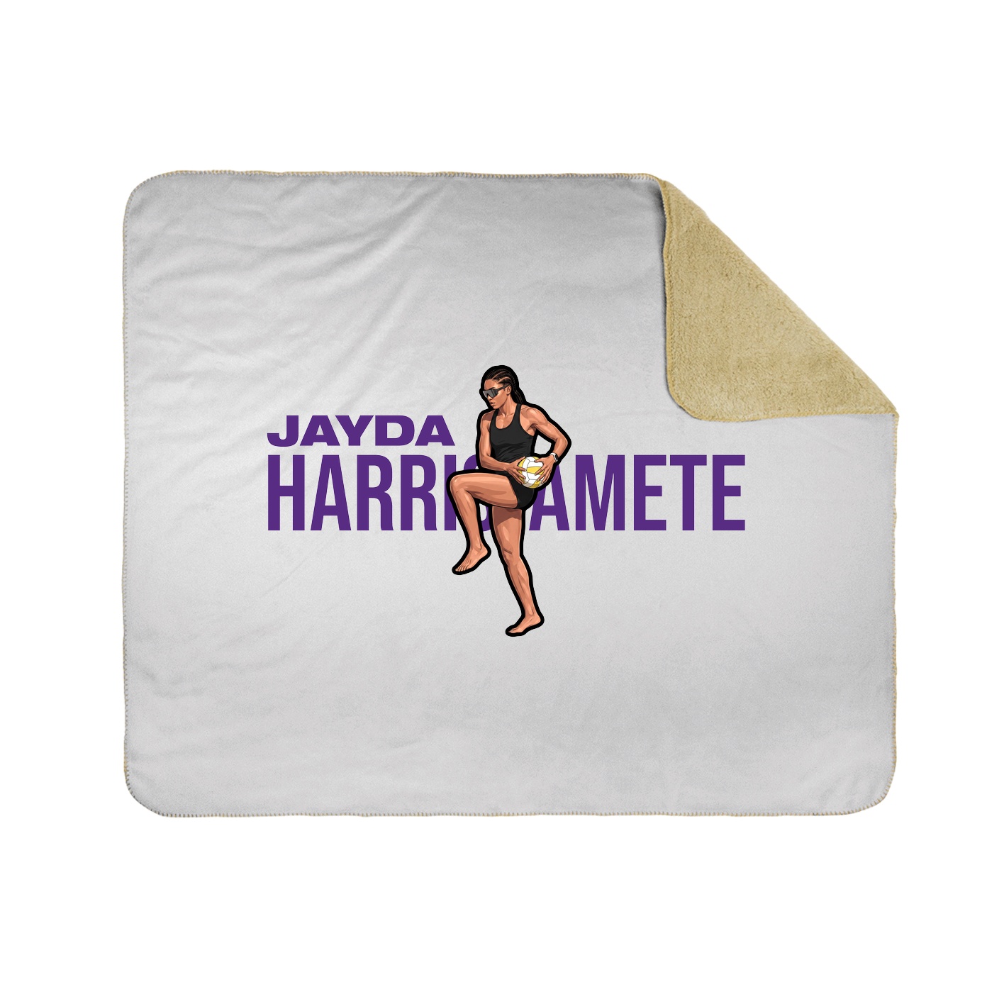 Throw Blanket — Player Name in White