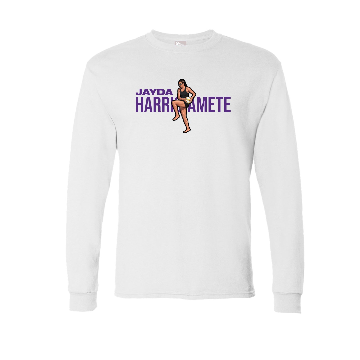 Long Sleeve Tee — Player Name in White