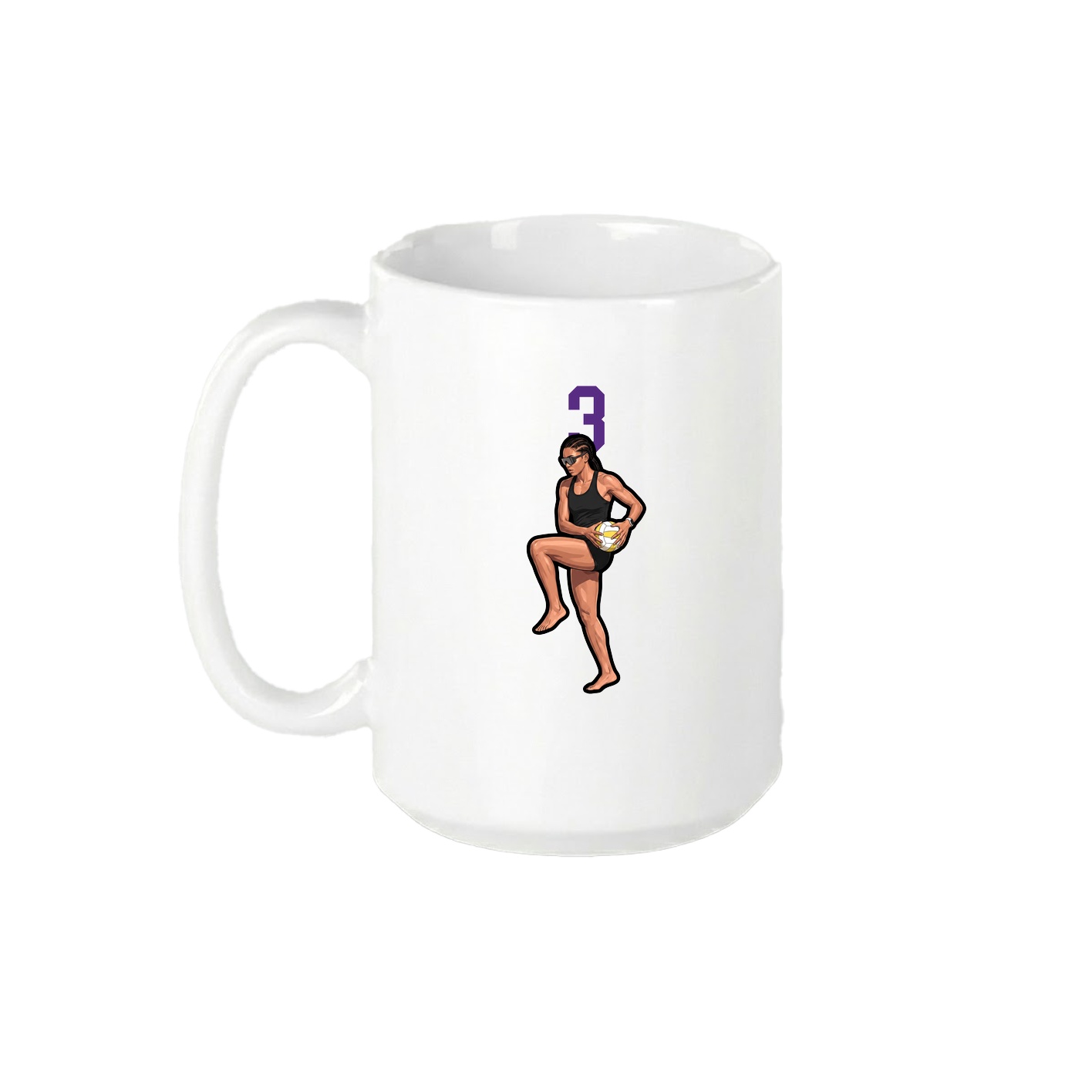 15oz Coffee Mug — Number Top in White
