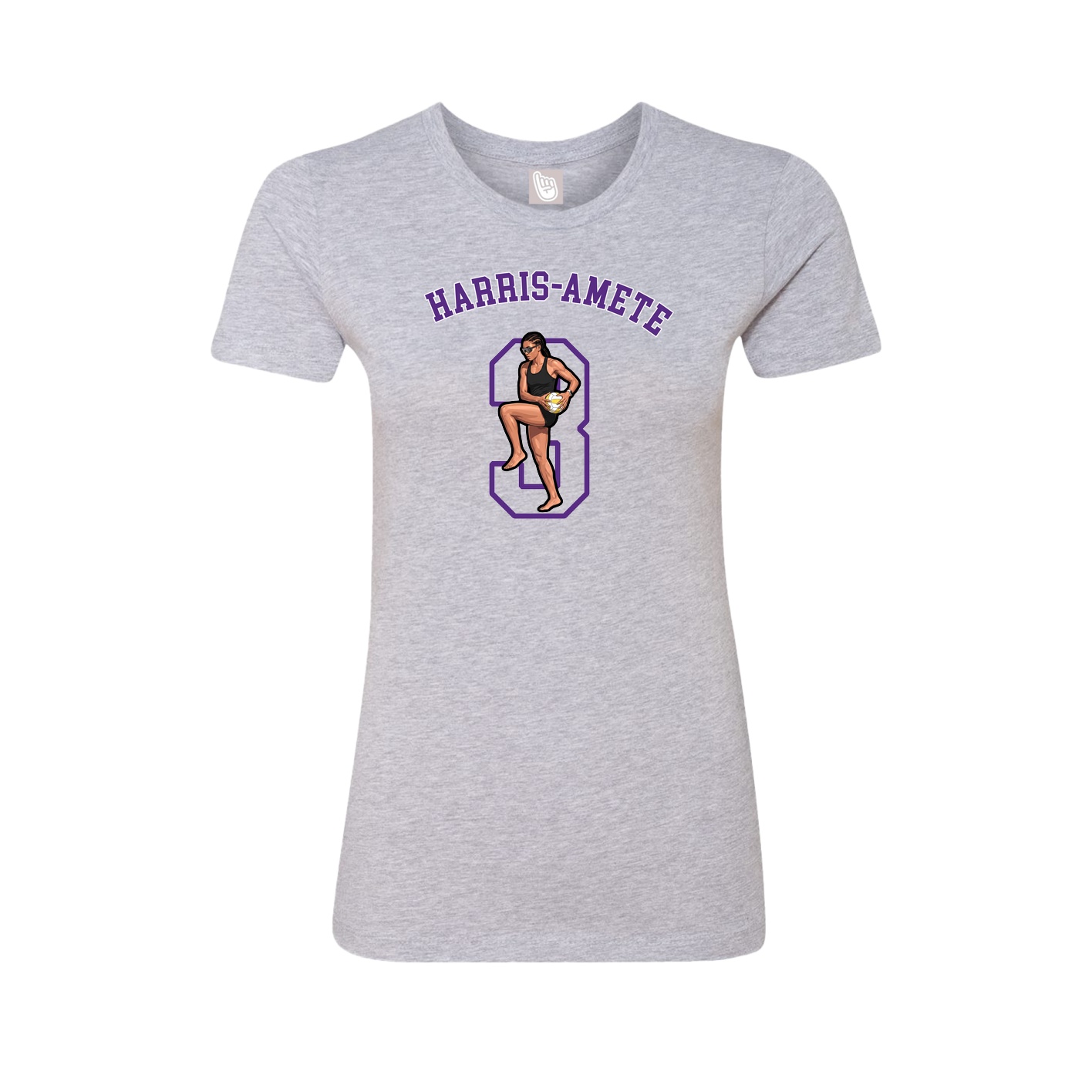 Fitted Women's Tee — Shirsey Arch in Grey
