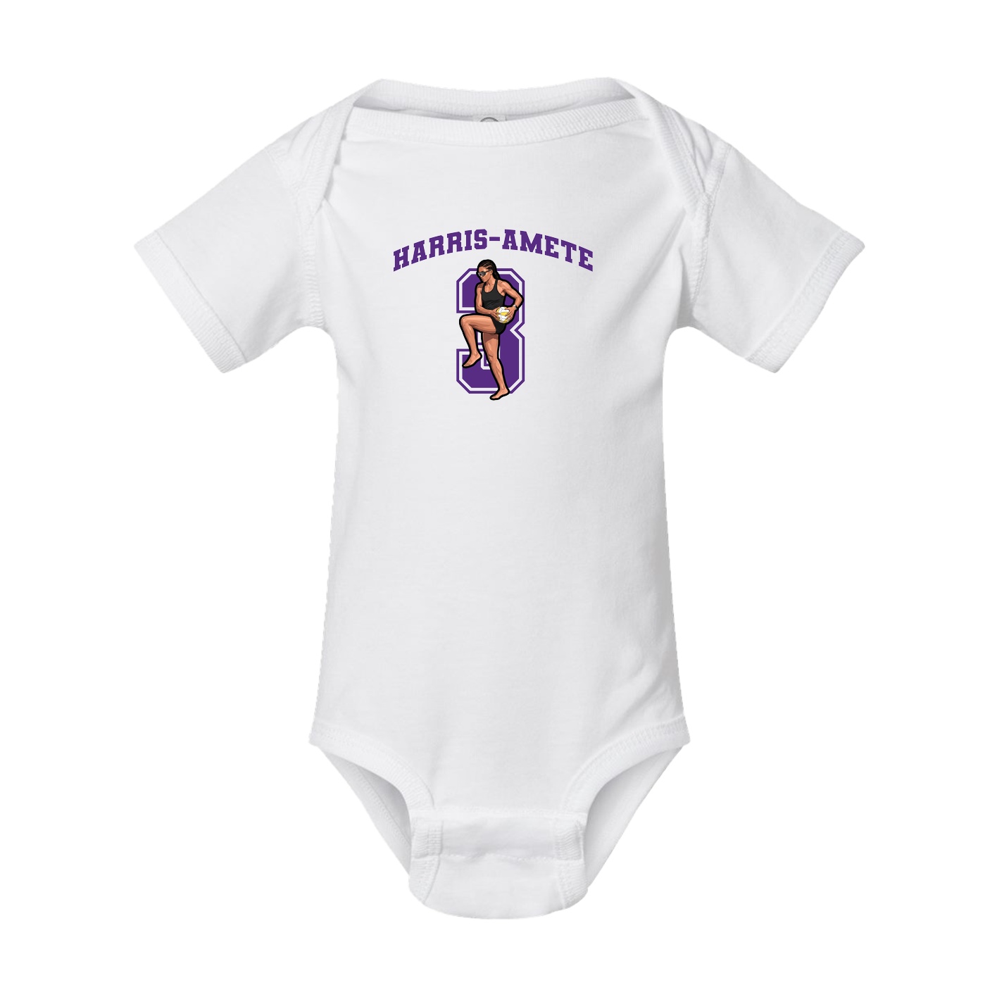 Baby Onesie — Number in White