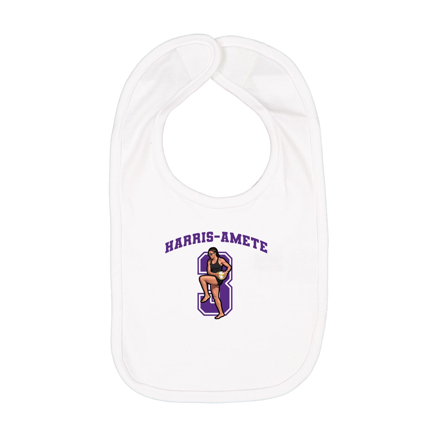 Infant Bib — Number in White