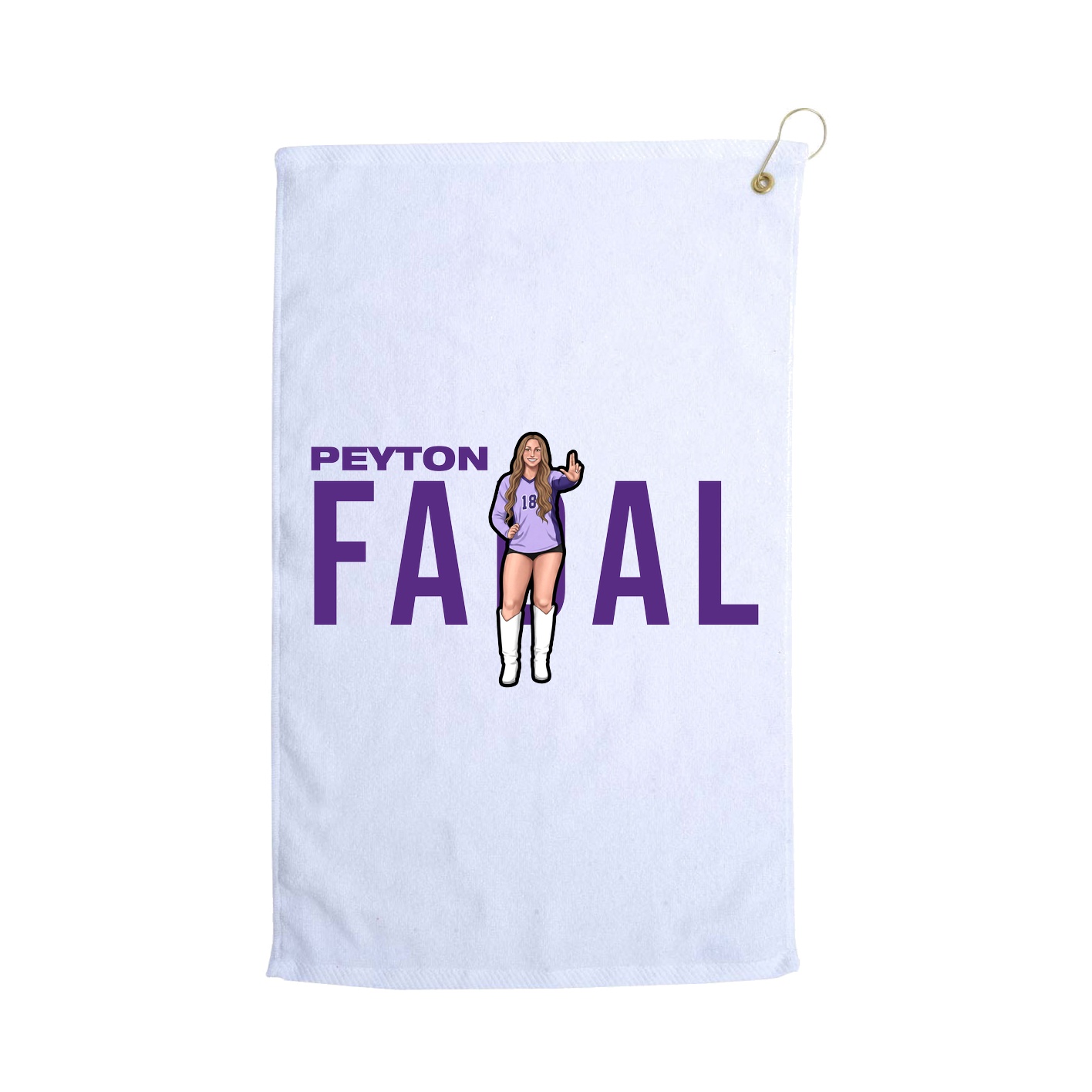 Golf Towel — Player Name in White